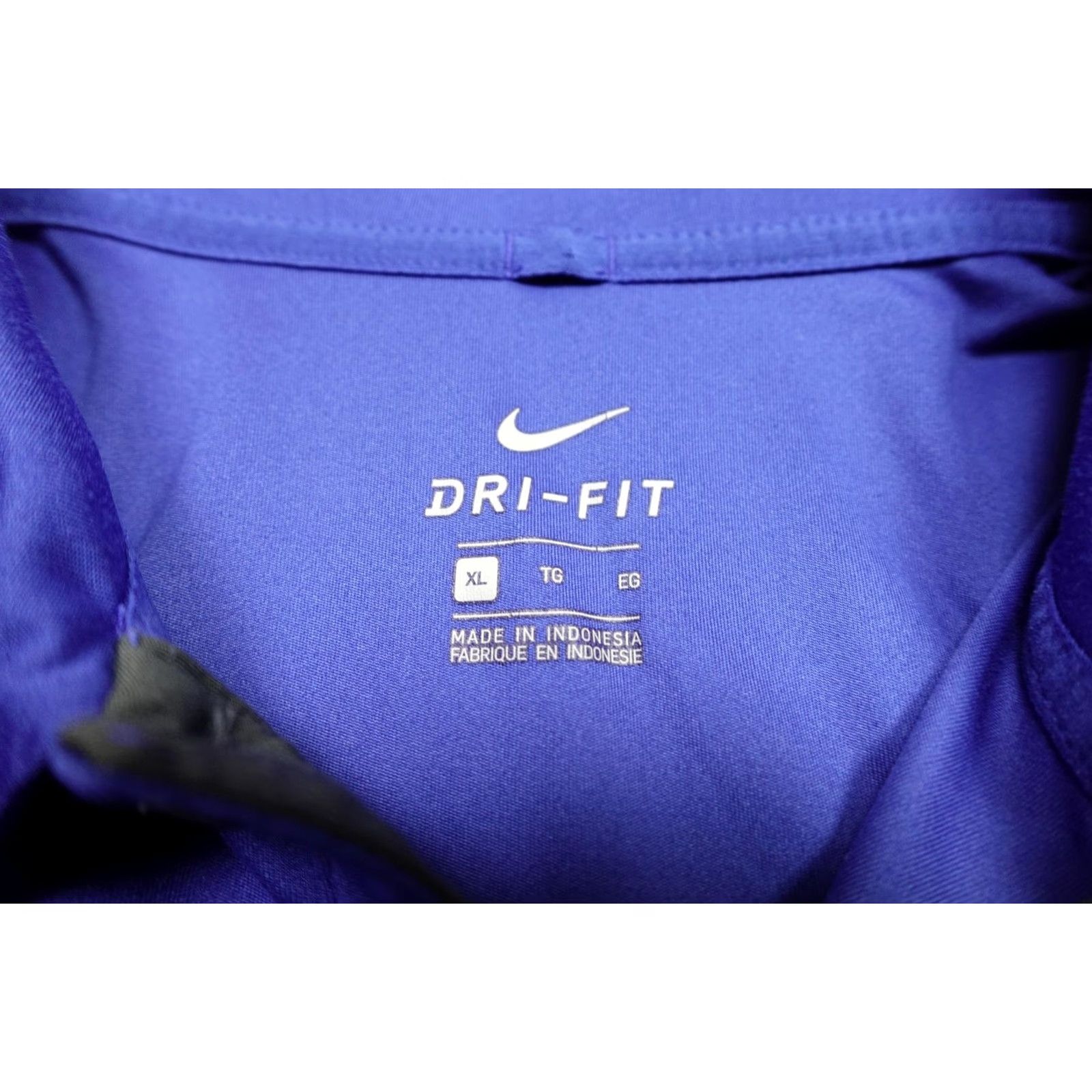 Nike Nike Dri-FIT Polo Shirt Mens XL Blue Black Golf Performance Moisture Wicking Size US XL / EU 56 / 4 - 2 Thumbnail