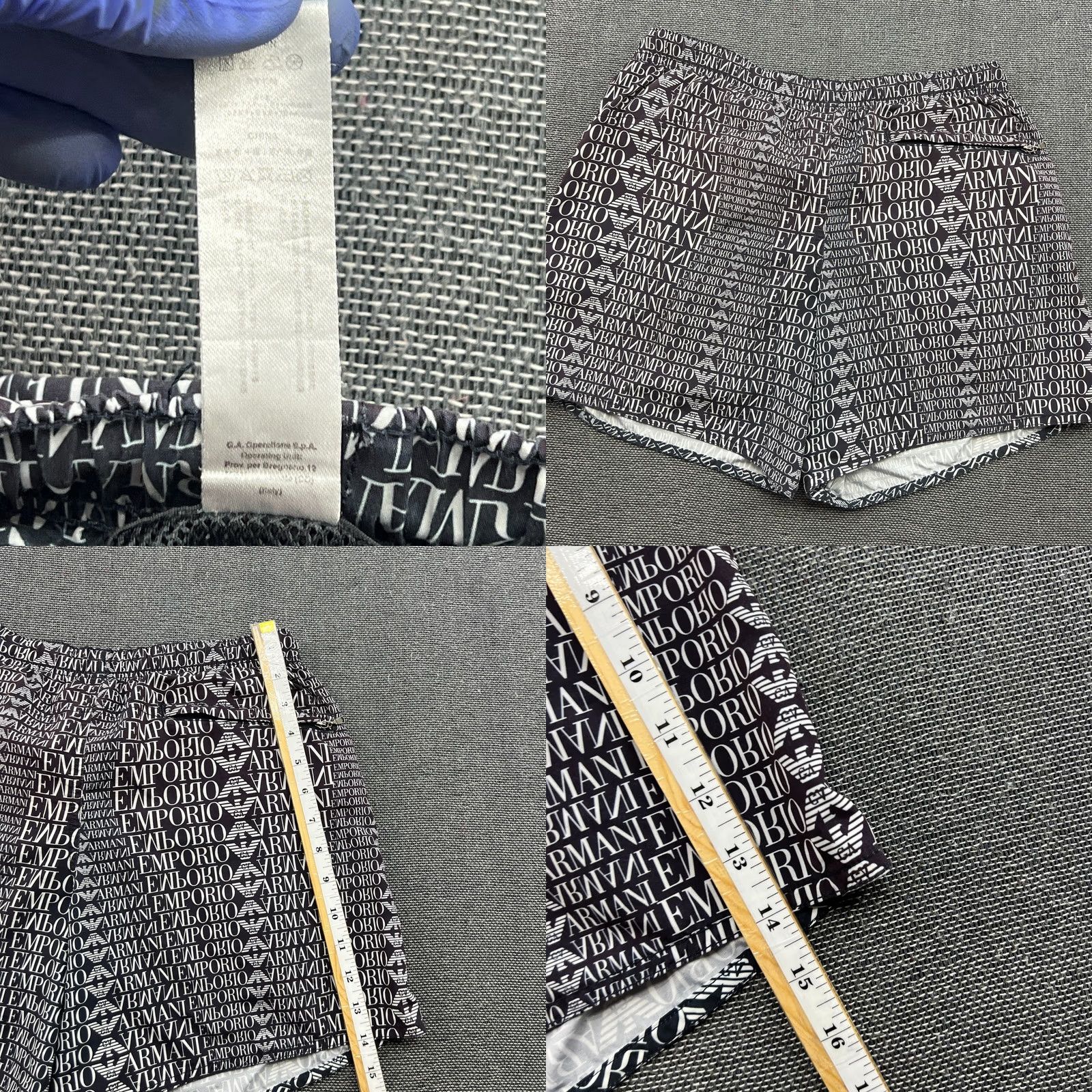 Emporio Armani Emporio Armani Mens Shorts Beach Swim Trunks Logo Print Size 48 Drawstrings Multicolor Size US 32 / EU 48 - 8 Thumbnail