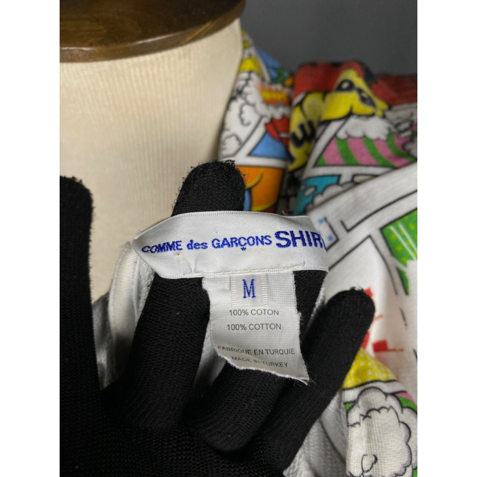 Comme des Garcons Comme Des Garcons Comic Men's White Hoodie Sweater Size M Size US M / EU 48-50 / 2 - 9 Thumbnail
