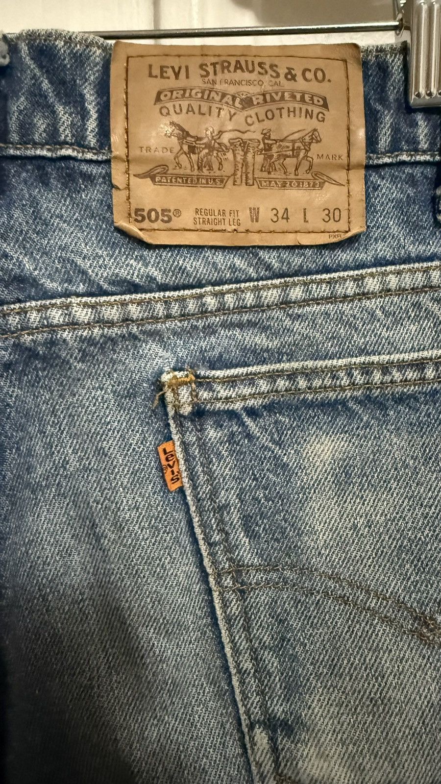 Levi's Vintage Levi 505 Size US 34 / EU 50 - 3 Thumbnail