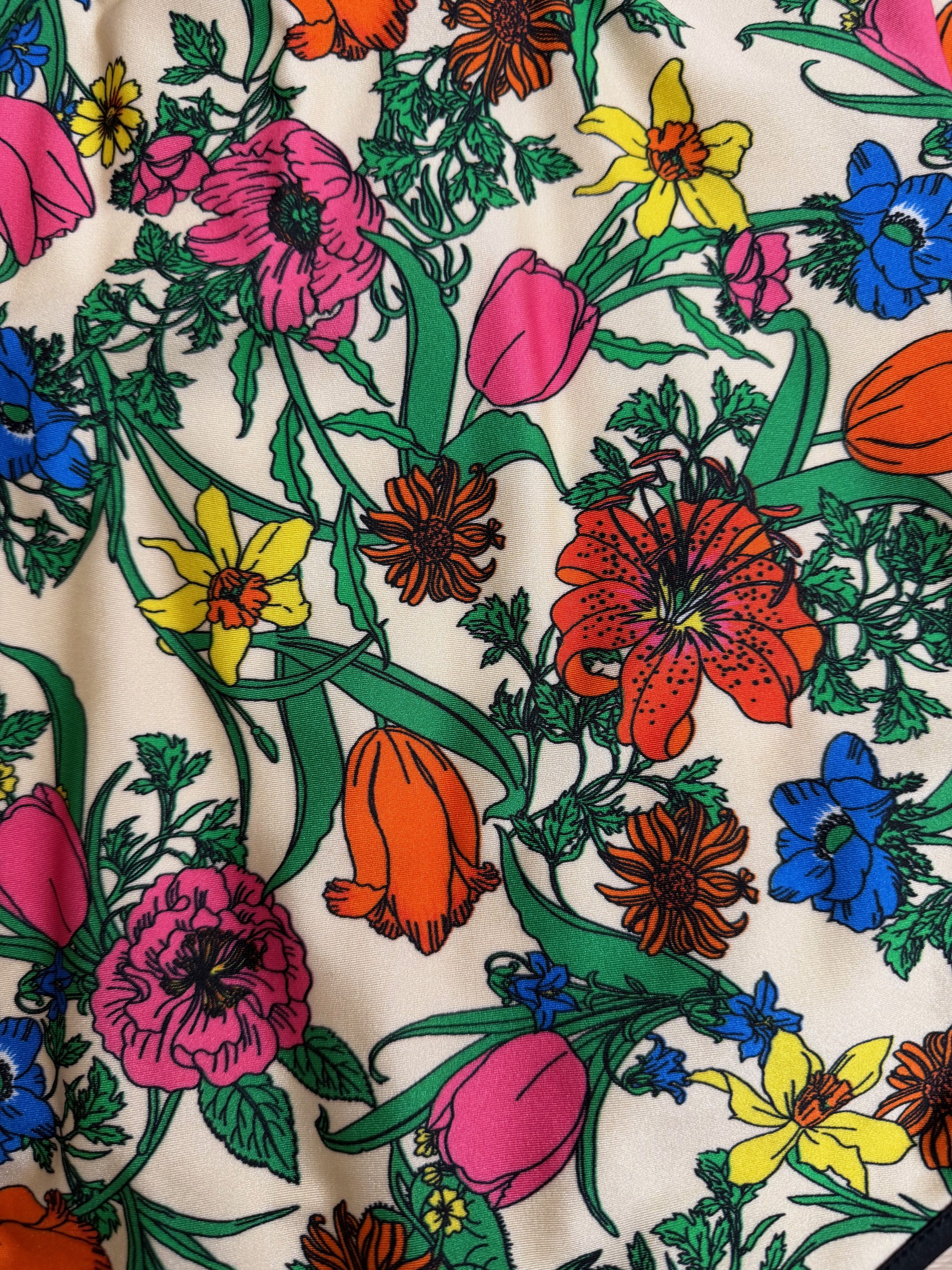 Gucci Gucci Floral Print Logo 1 Piece Swimsuit Bathingsuit S Small Size S / US 4 / IT 40 - 7 Thumbnail