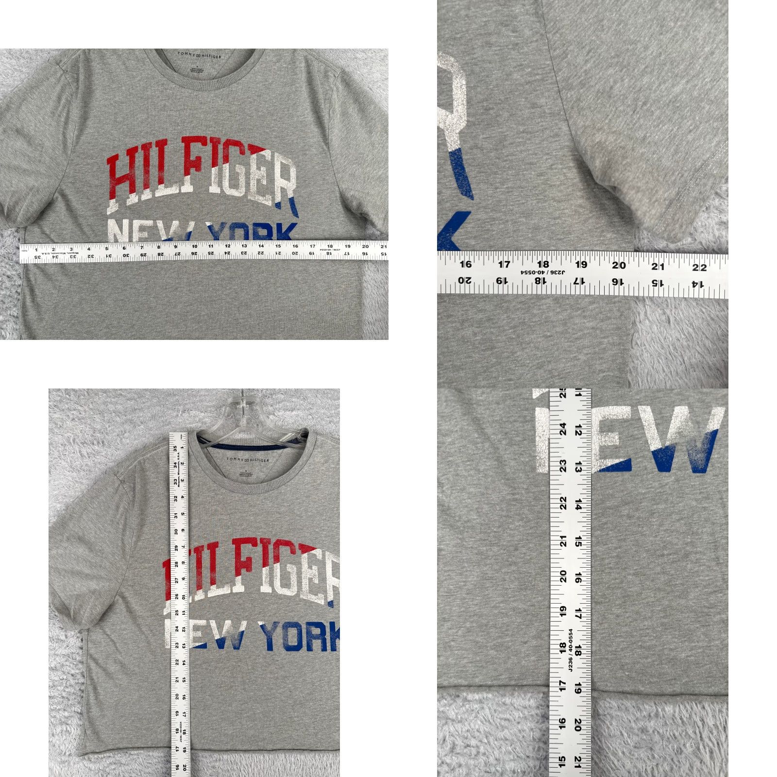 Tommy Hilfiger Tommy Hilfiger Gray Crop Shirt Women Medium Cotton Short Sleeve Crew Neck Casual T-Shirt Classic Size M / US 6-8 / IT 42-44 - 8 Thumbnail