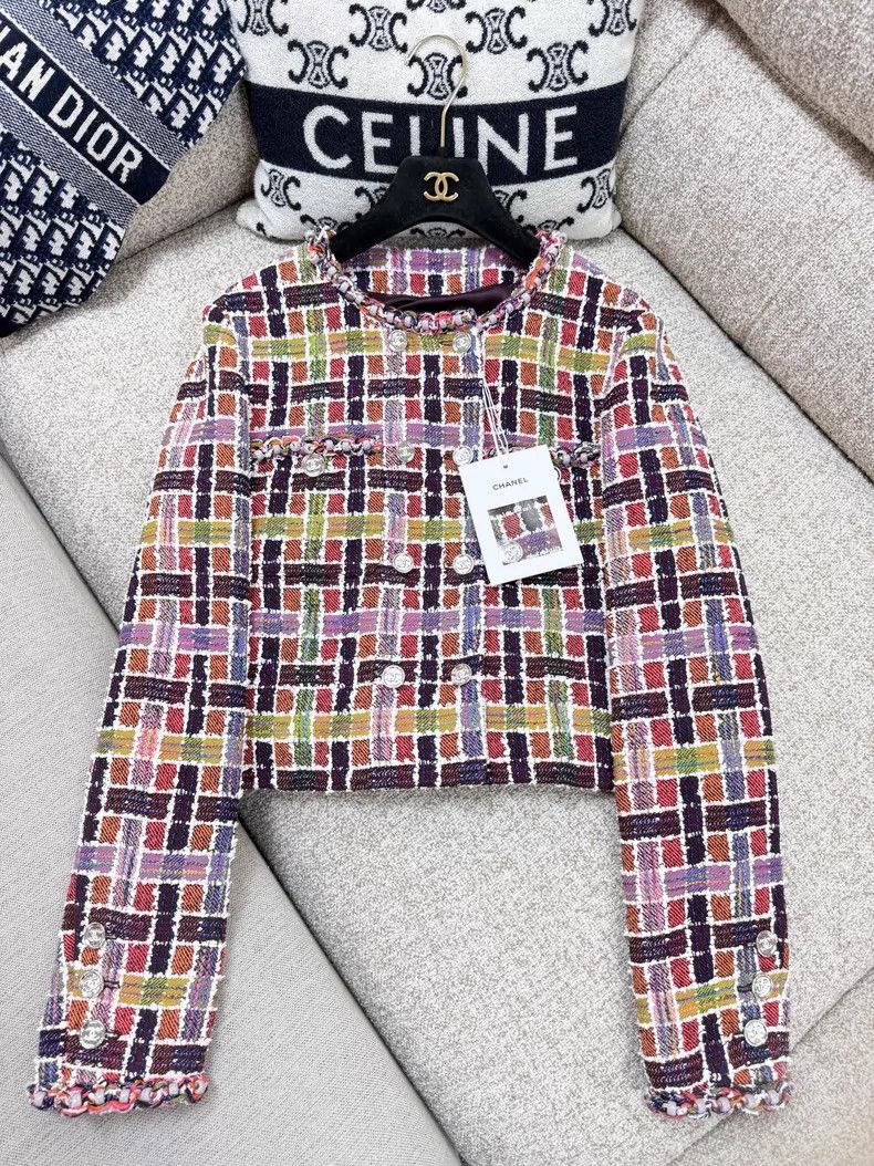 Chanel Chanel 23A high-end handicraft workshop colorful plaid bea Size XS / US 0-2 / IT 36-38 - 2 Thumbnail