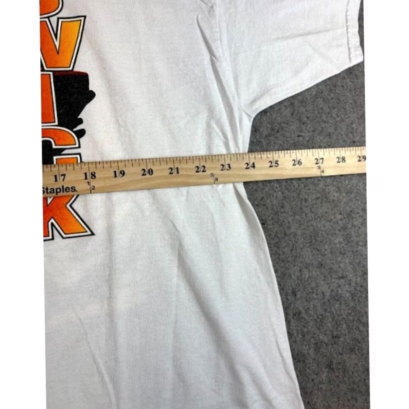 Jerzees Vintage 90s Arnie Beswick Tameless Tiger The Farmer Drag Racing Shirt Men's 2XL White Motorsports Streetwear Size US XXL / EU 58 / 5 - 6 Thumbnail
