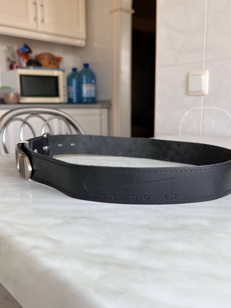 Nike Vintage Nike Leather Belt 90s USA y2k avant garde swoosh Size ONE SIZE - 8 Thumbnail