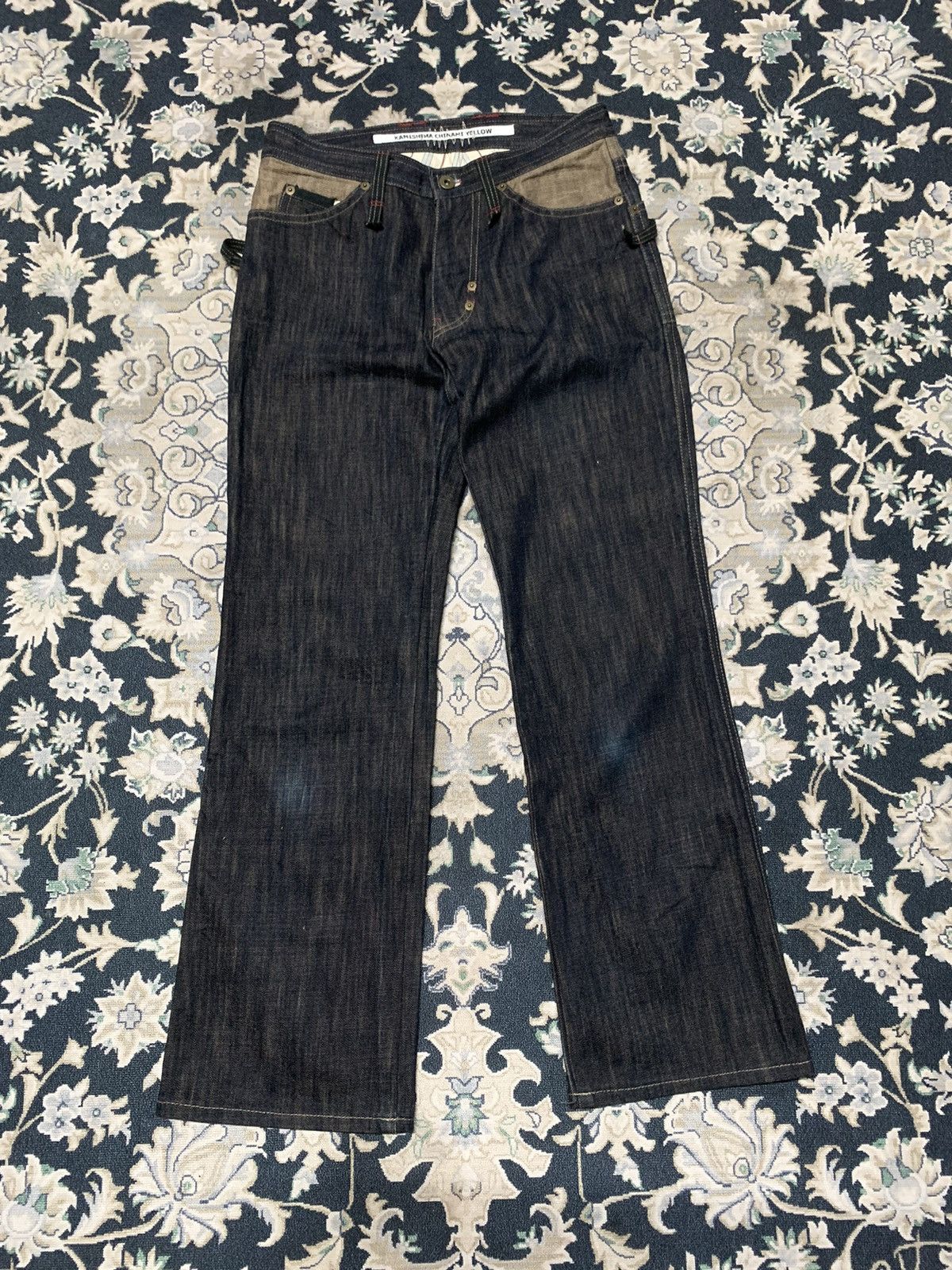 Japanese Brand JAPANESE BRAND KAMISHIMA CHINAMI YELLOW FLAREJEANS Size US 30 / EU 46 - 1 Thumbnail