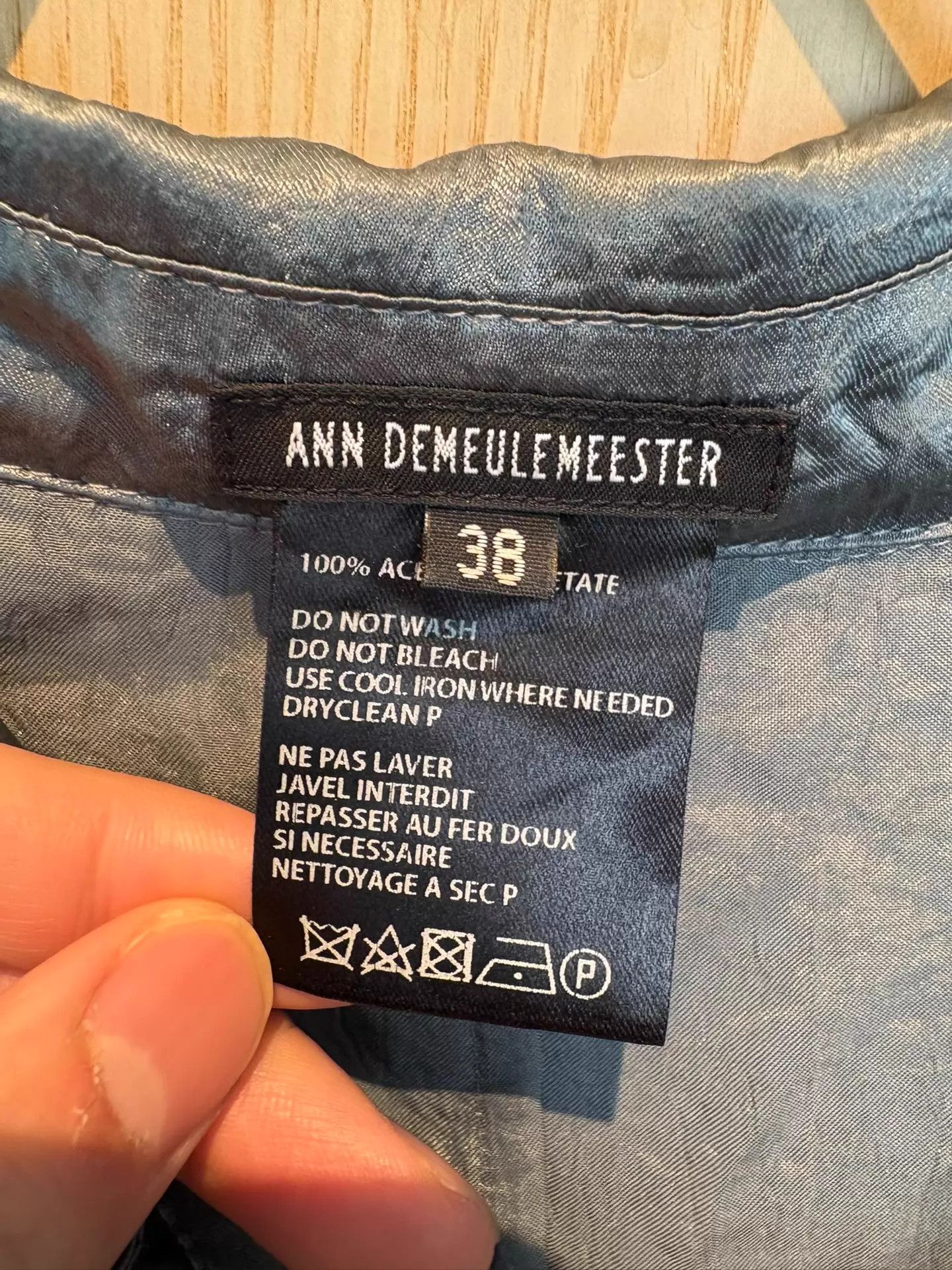 Ann Demeulemeester ANN DEMEULEMEESTER Linen LS Shirt Blue Gray 38 Size XS / US 0-2 / IT 36-38 - 3 Thumbnail