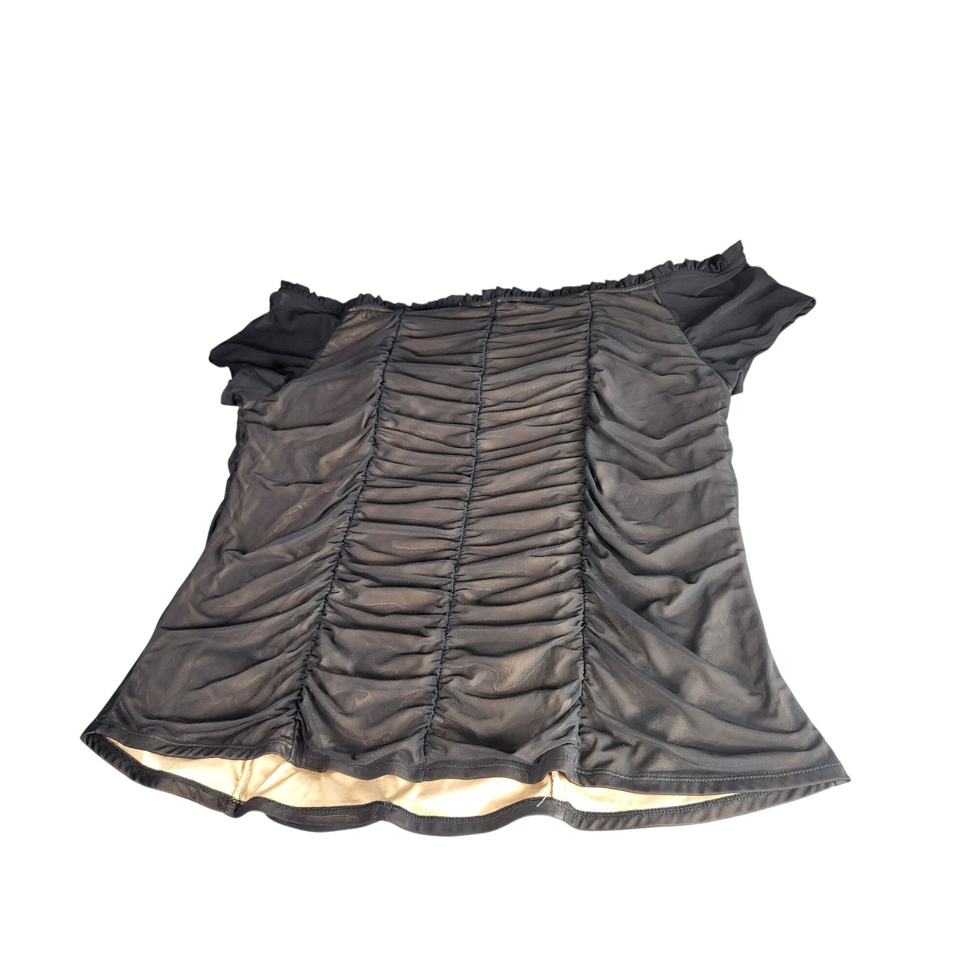 Torrid Torrid Peplum Babydoll Top Women Sz 4 Black Avant Garde Whim Size 4XL / US 24-26 - 2 Thumbnail