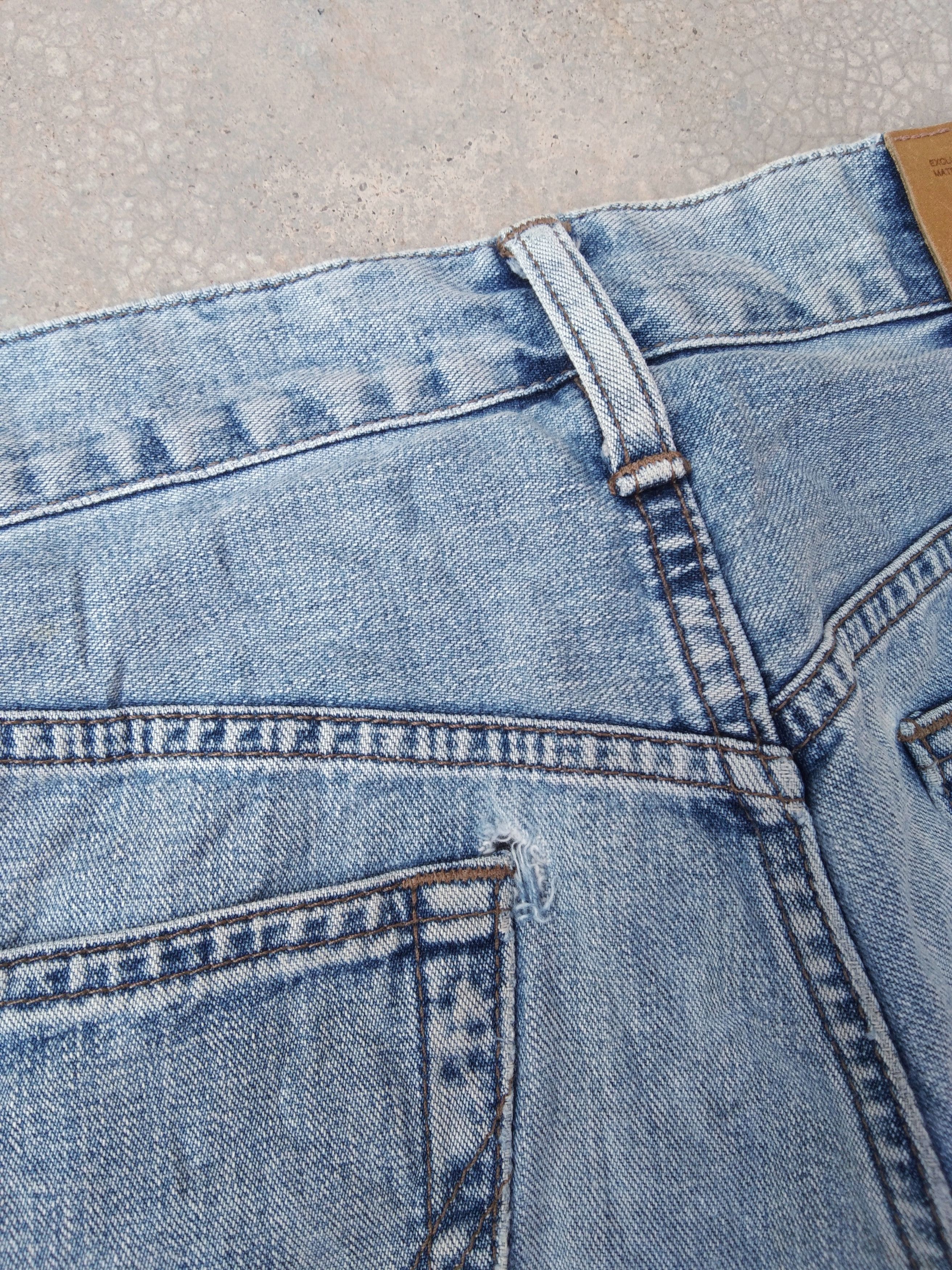 Japanese Brand Vintage Faded Blue Edwin Straight Leg Distressed Jeans 30x29 Size US 30 / EU 46 - 3 Thumbnail