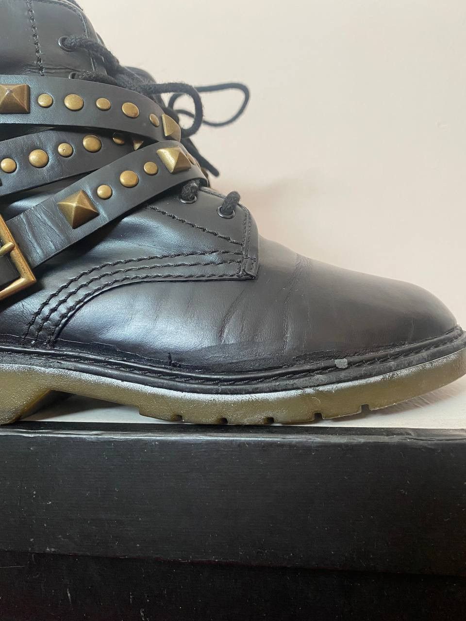 See by Chloe See by Chloé Avant garde Leather Studded Accent Combat Boots Size US 7 / IT 37 - 9 Thumbnail