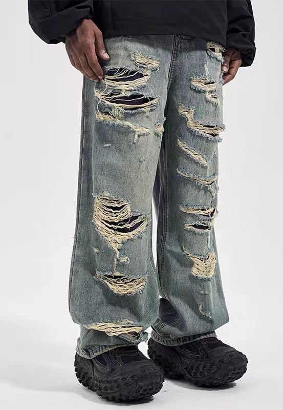 Japanese Brand × Jean High street beggars ruin double layer ripped jeans Size US 30 / EU 46 - 5 Thumbnail