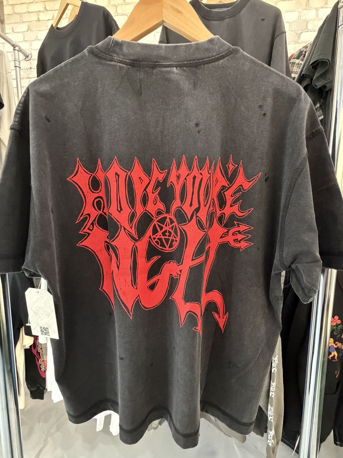 Other Jungles Jungles “ Wellness “ Vintage Black Distressed Tee Size US M / EU 48-50 / 2 - 2 Thumbnail