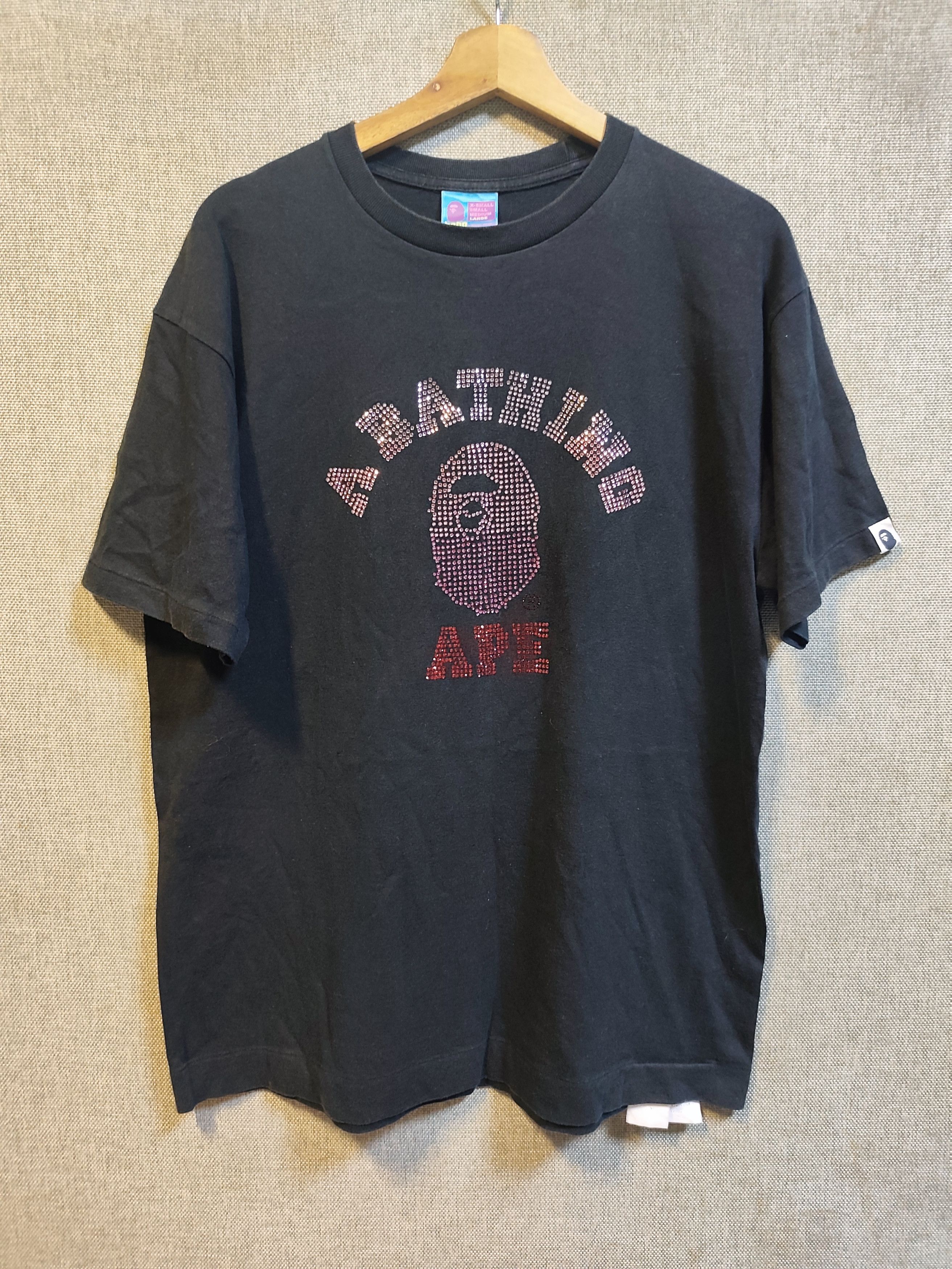 Bape × Swarovski BAPE Swarovski Rhinestone Ape Head Tee Size US L / EU 52-54 / 3 - 1 Thumbnail