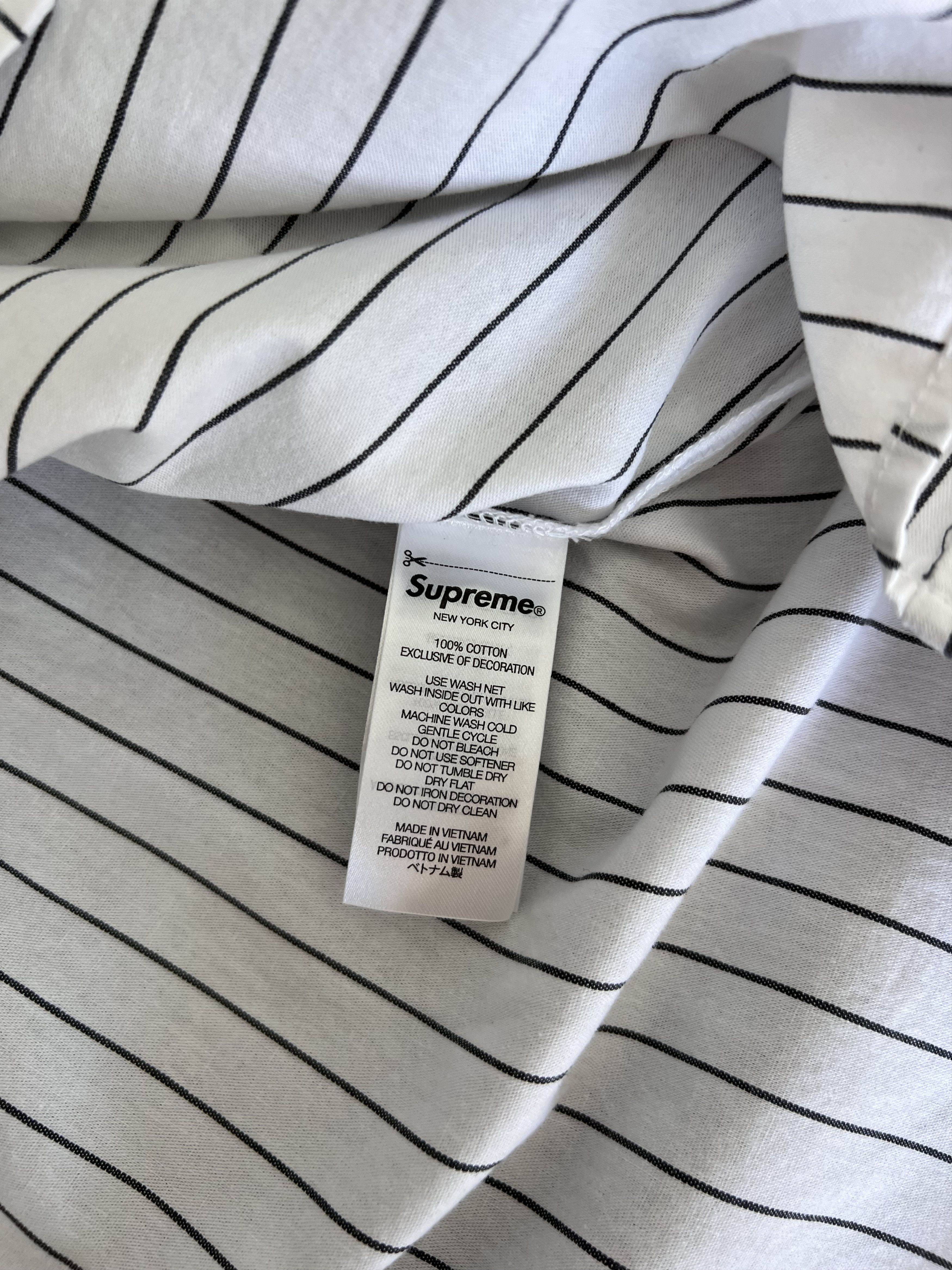 Supreme × Vanson Leathers Supreme Vanson Leathers Shot Sleeve Work Shirt in White Size US XL / EU 56 / 4 - 7 Thumbnail
