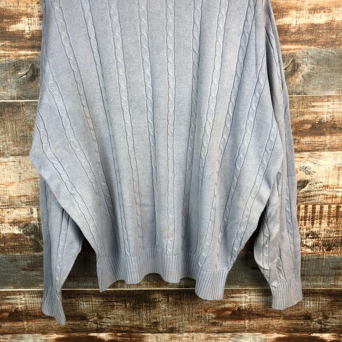 Homespun Knitwear Crocodile vintage Blue Knitwear sweatshirt #A2335 Size US L / EU 52-54 / 3 - 6 Thumbnail