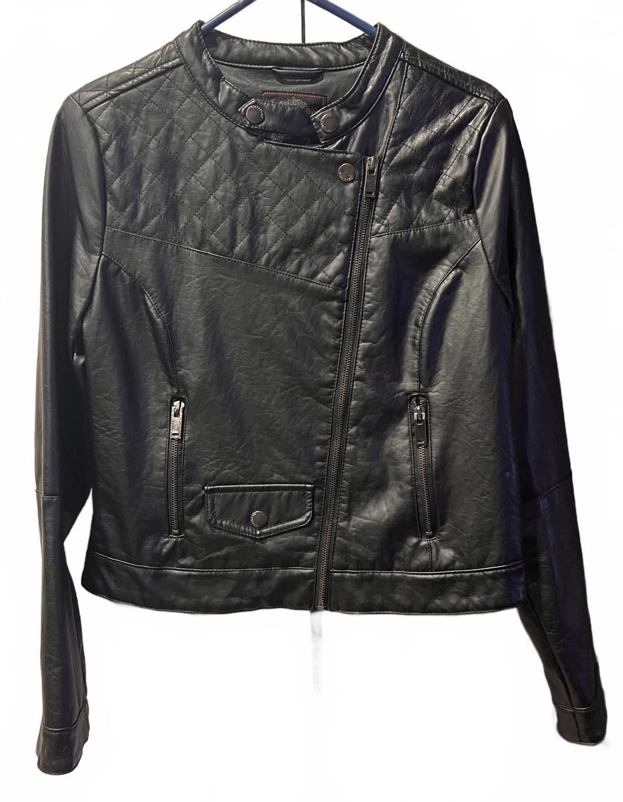 Other Dollhouse Women's Black Quilted Pleather Jacket Size L Size L / US 10 / IT 46 - 1 Thumbnail