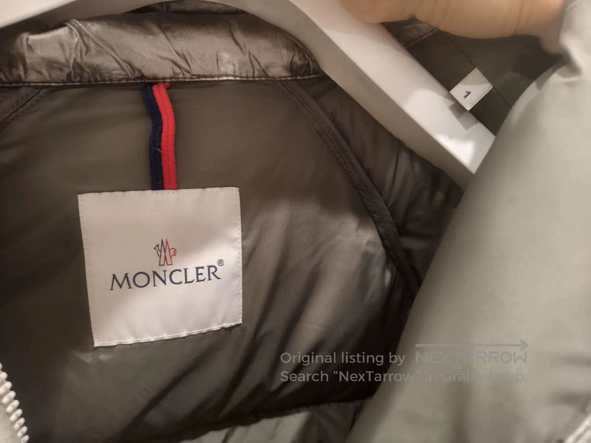 Moncler Silver Puffer Coat with Faux Fur Hood. Size US S / EU 44-46 / 1 - 7 Thumbnail