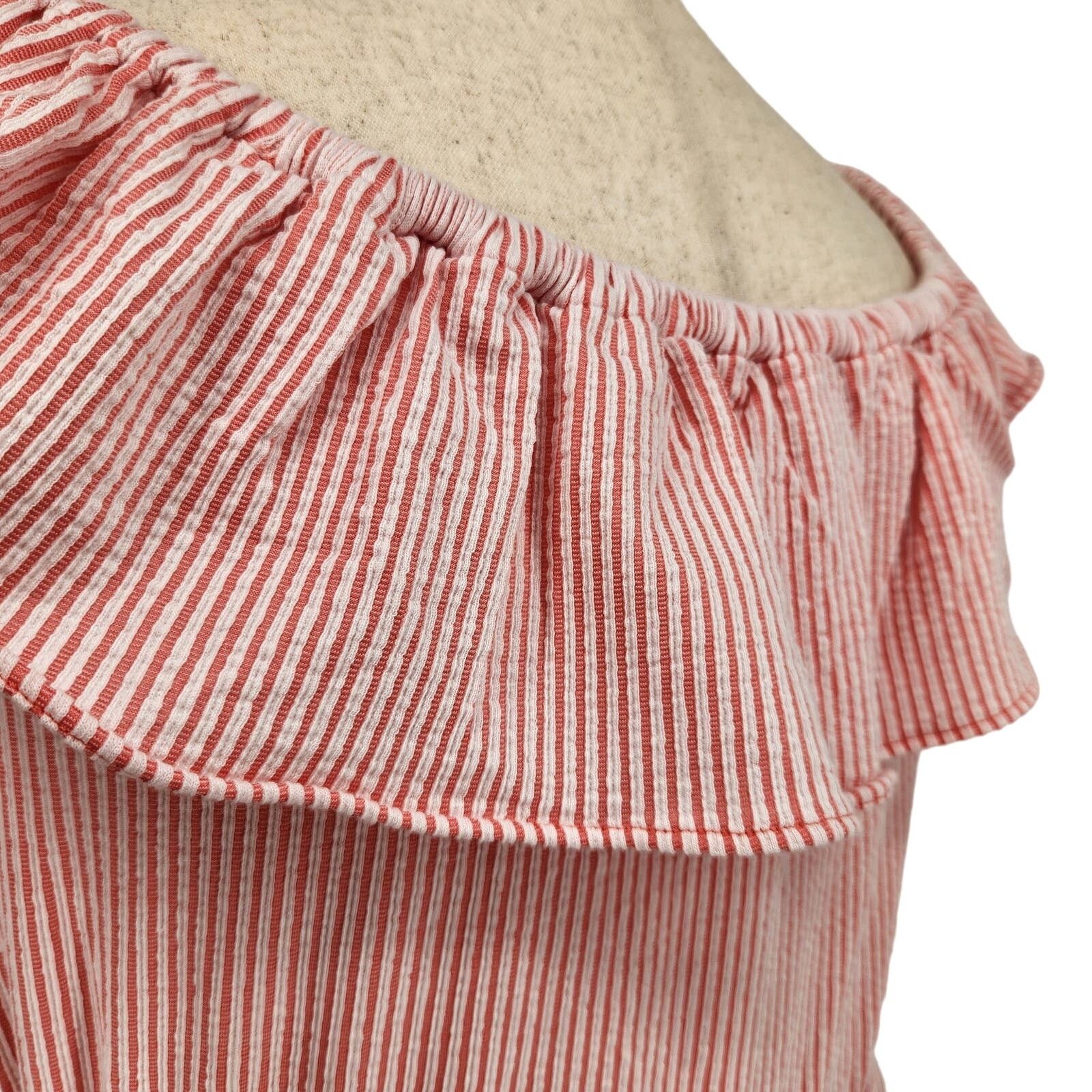 Michael Kors Michael Kors Women Pink Ruffle Off-the-Shoulder Dress Size L Size L / US 10 / IT 46 - 6 Thumbnail