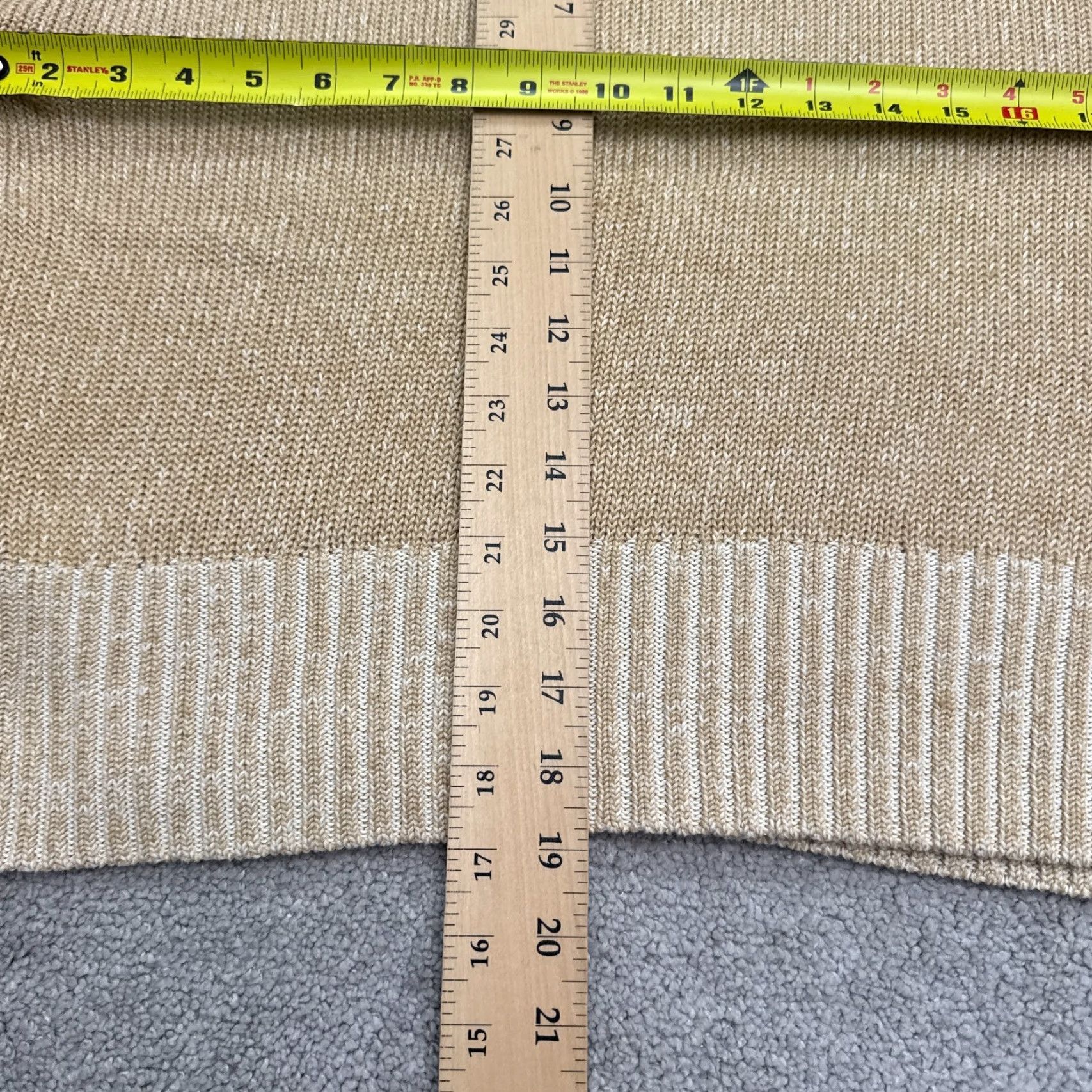 J.Crew J.Crew Pullover Sweater Womens XS Tan Beige Marled Crew Neck Knit Stretch - Classic Casual Knitwear XS Beige Womens Size XS / US 0-2 / IT 36-38 - 7 Thumbnail