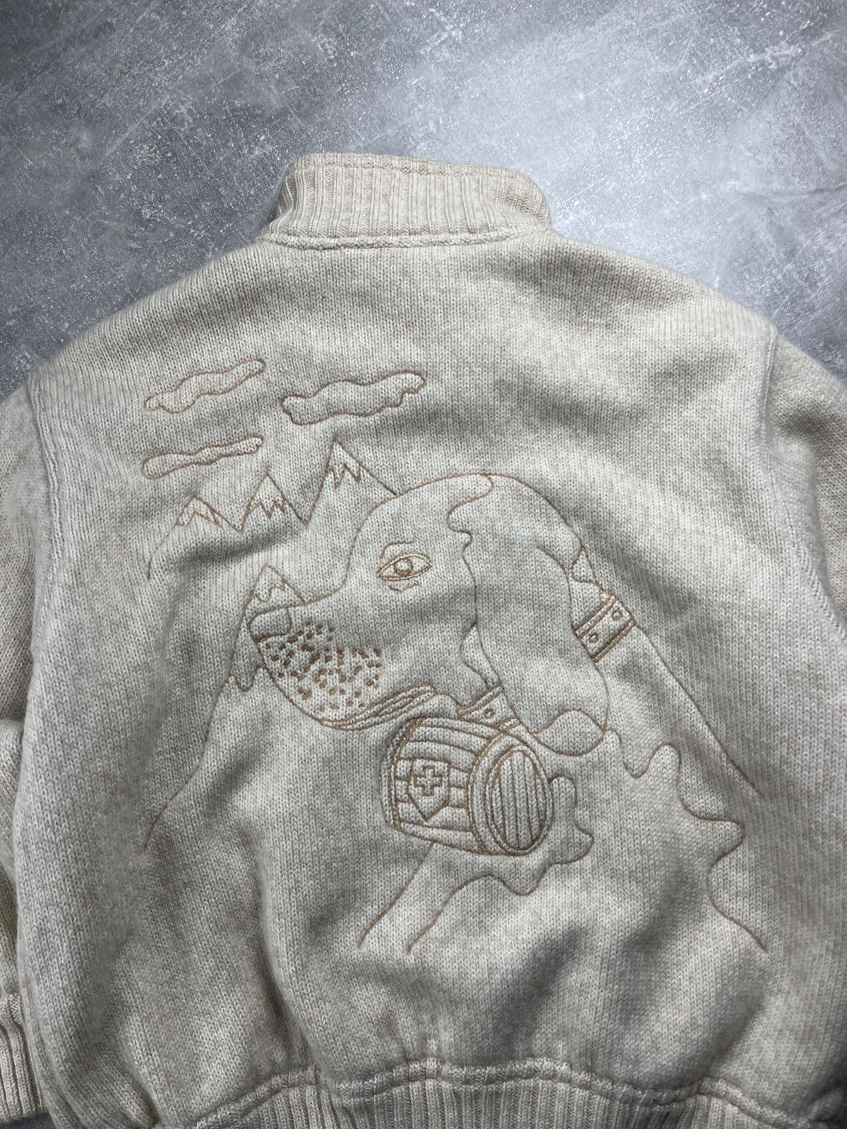 Iceberg ICEBERG × JC de Castelbajac Vintage 90s Wool Bomber Jacket Size US L / EU 52-54 / 3 - 9 Thumbnail