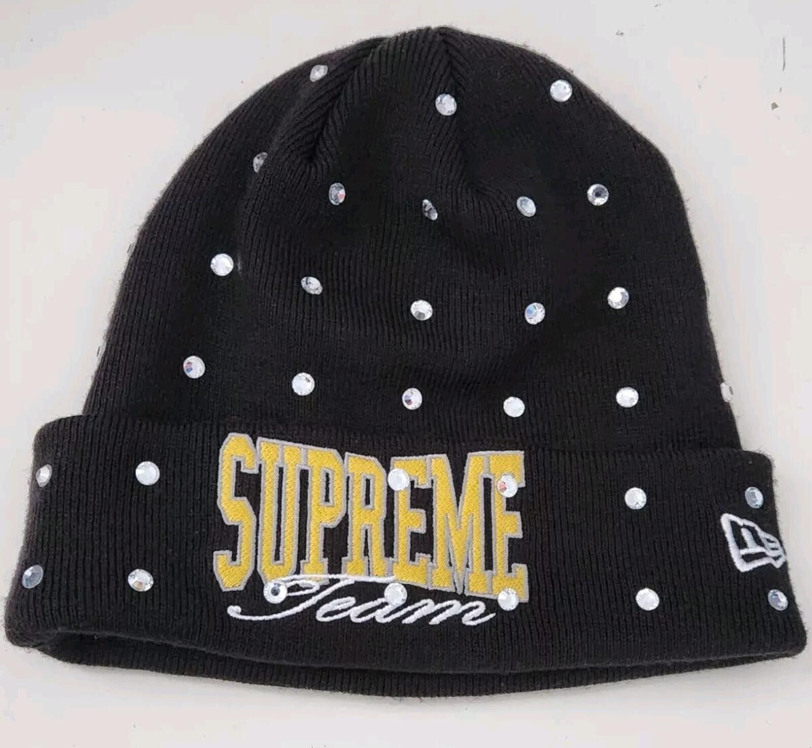 Supreme Supreme New Era® Rhinestone Beanie Black available to ship