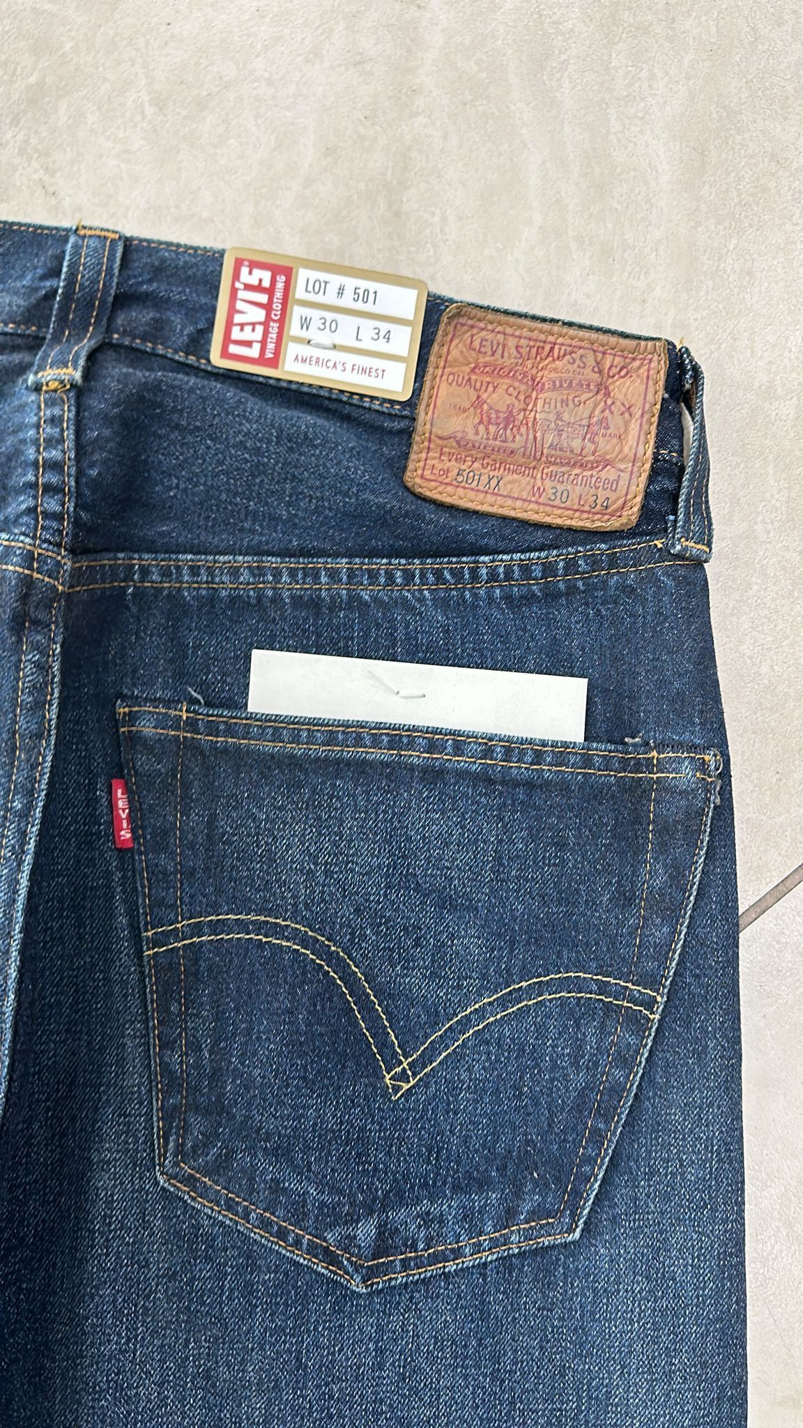 Levi's Vintage Clothing LVC Levi's Vintage Clothing 1947 501XX BigE Selvedge Jeans Size US 30 / EU 46 - 3 Thumbnail