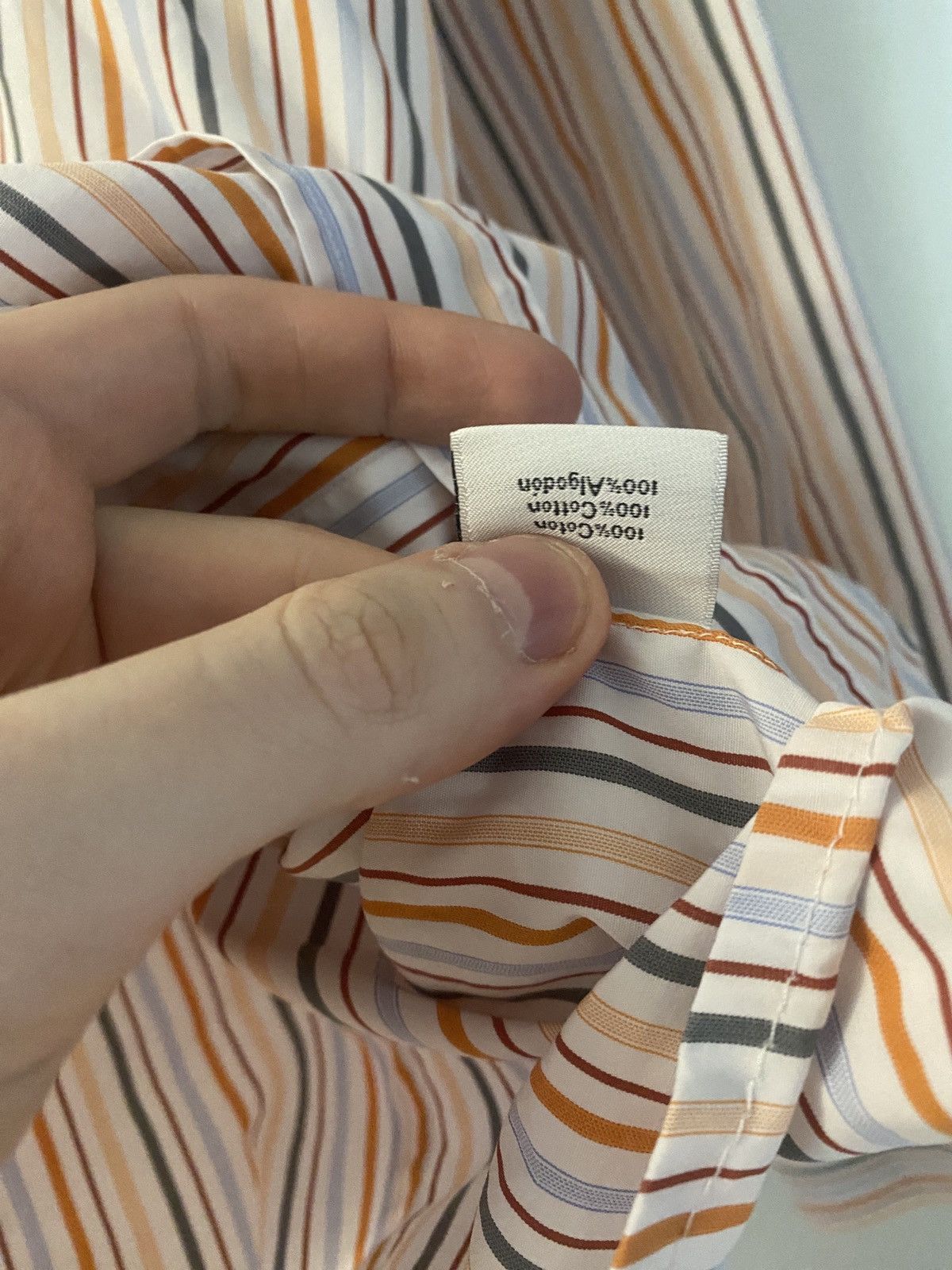 Hermes Hermes luxury multicolor stripped shirt button up Size US XL / EU 56 / 4 - 4 Thumbnail