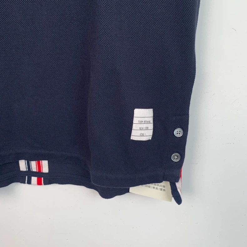 Thom Browne Thom Browne Dark blue striped cotton round-neck short-sleev Size US S / EU 44-46 / 1 - 4 Thumbnail