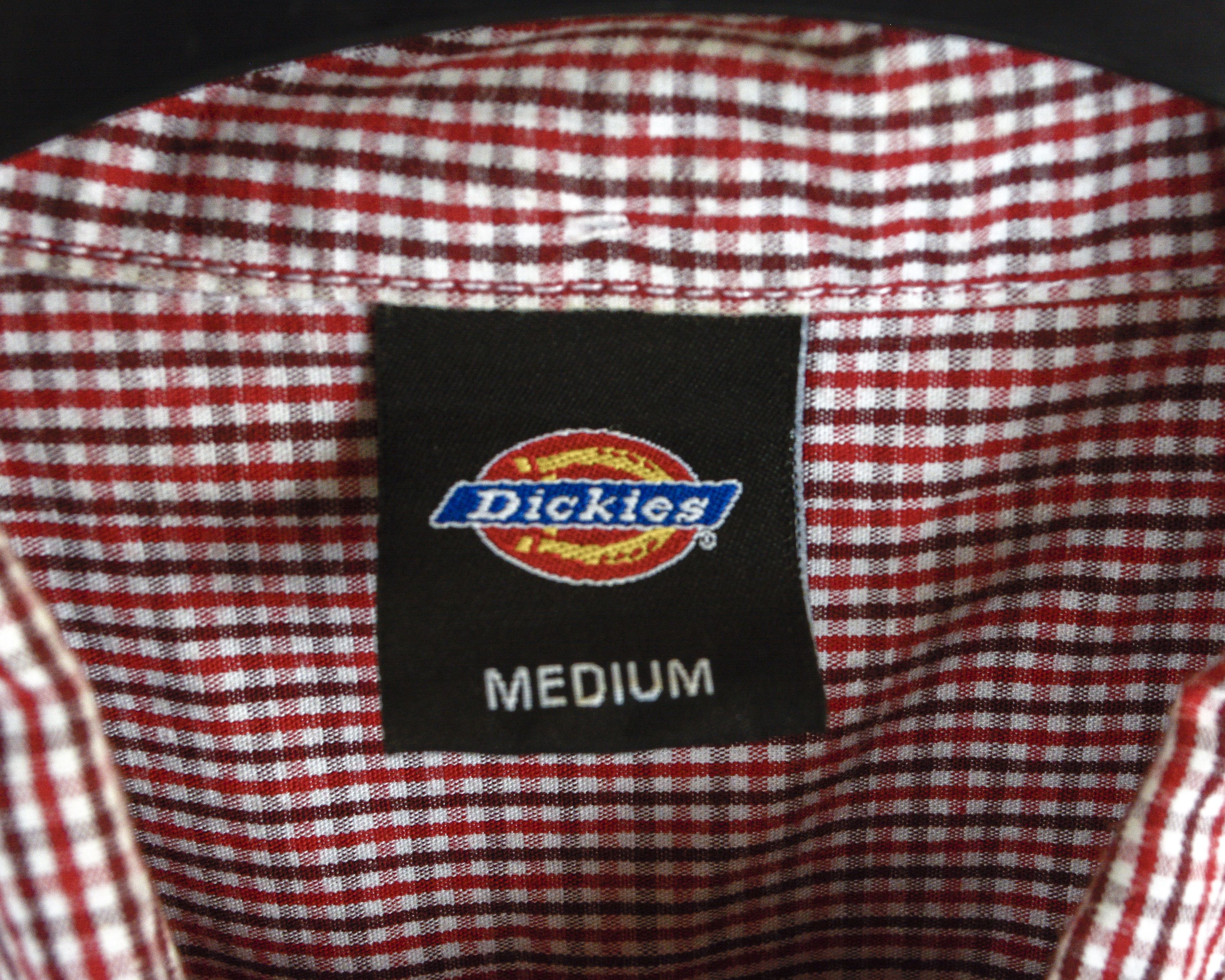 Dickies Mens M Short Sleeve Shirt Check Plaid Tartan Cotton Casual Size US M / EU 48-50 / 2 - 4 Thumbnail
