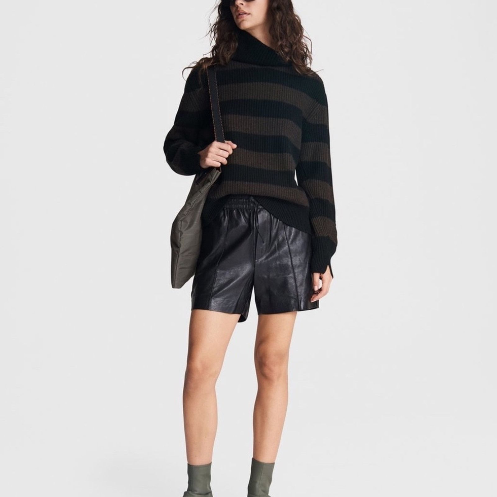 Rag & Bone Pierce Cashmere Wide Striped Turtleneck Sweater - Rag&Bone Size XL / US 12-14 / IT 48-50 - 3 Thumbnail