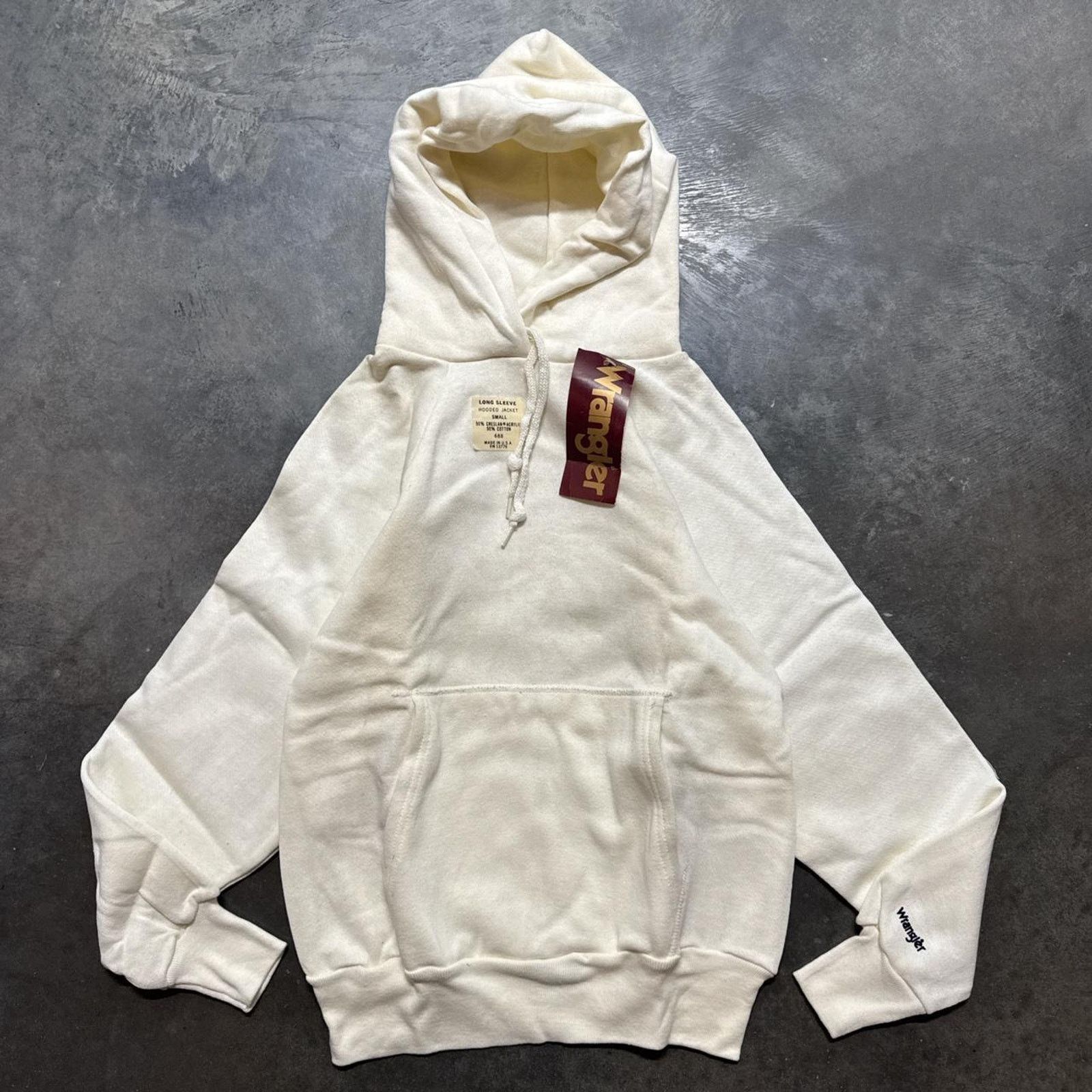 Vintage True Vintage 70s Wrangler NWT 5050 Blank Hoodie Sweatshirt Size US S / EU 44-46 / 1 - 1 Thumbnail