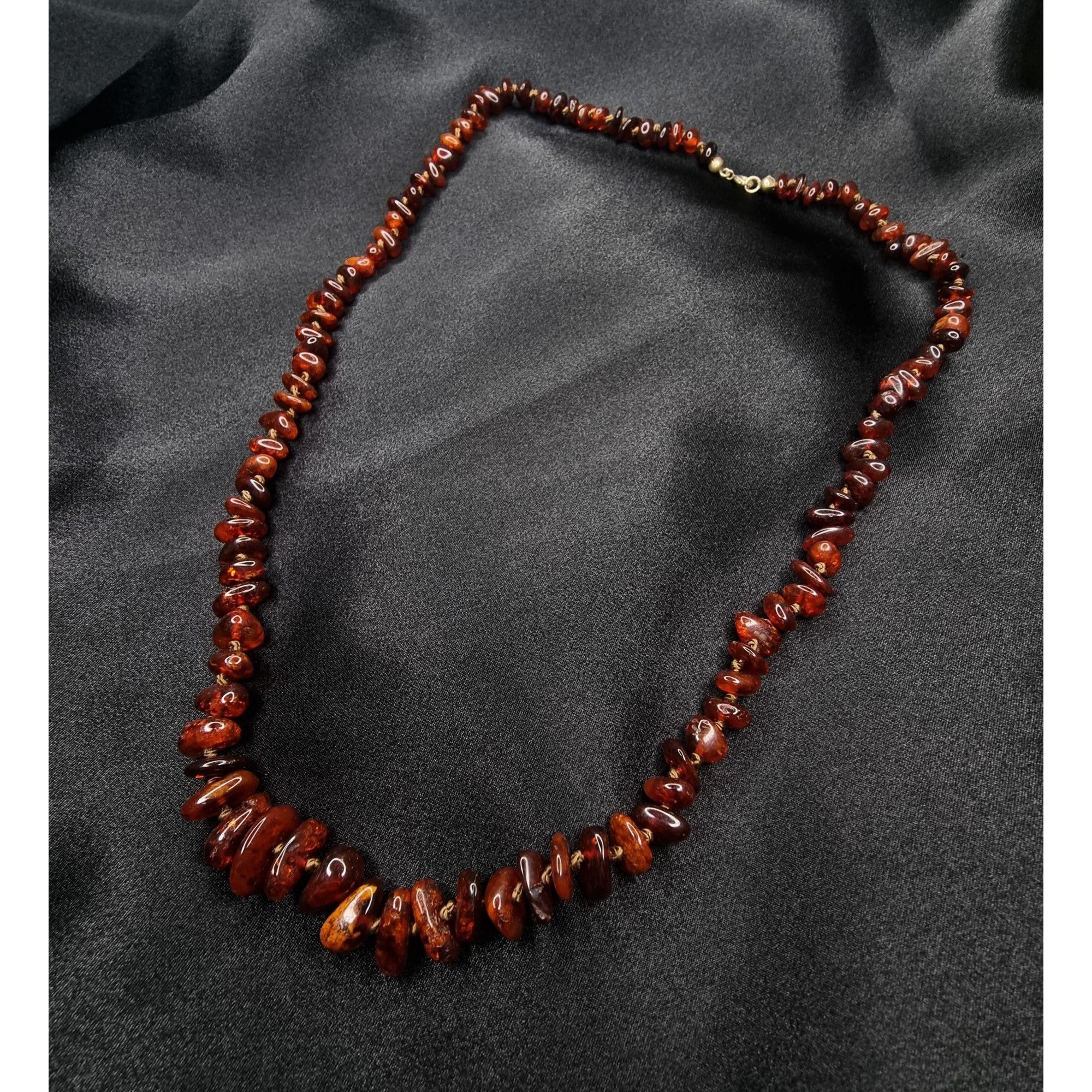 Vintage Vintage Natural Genuine Amber Necklace With Polished Irregul Size ONE SIZE - 1 Thumbnail