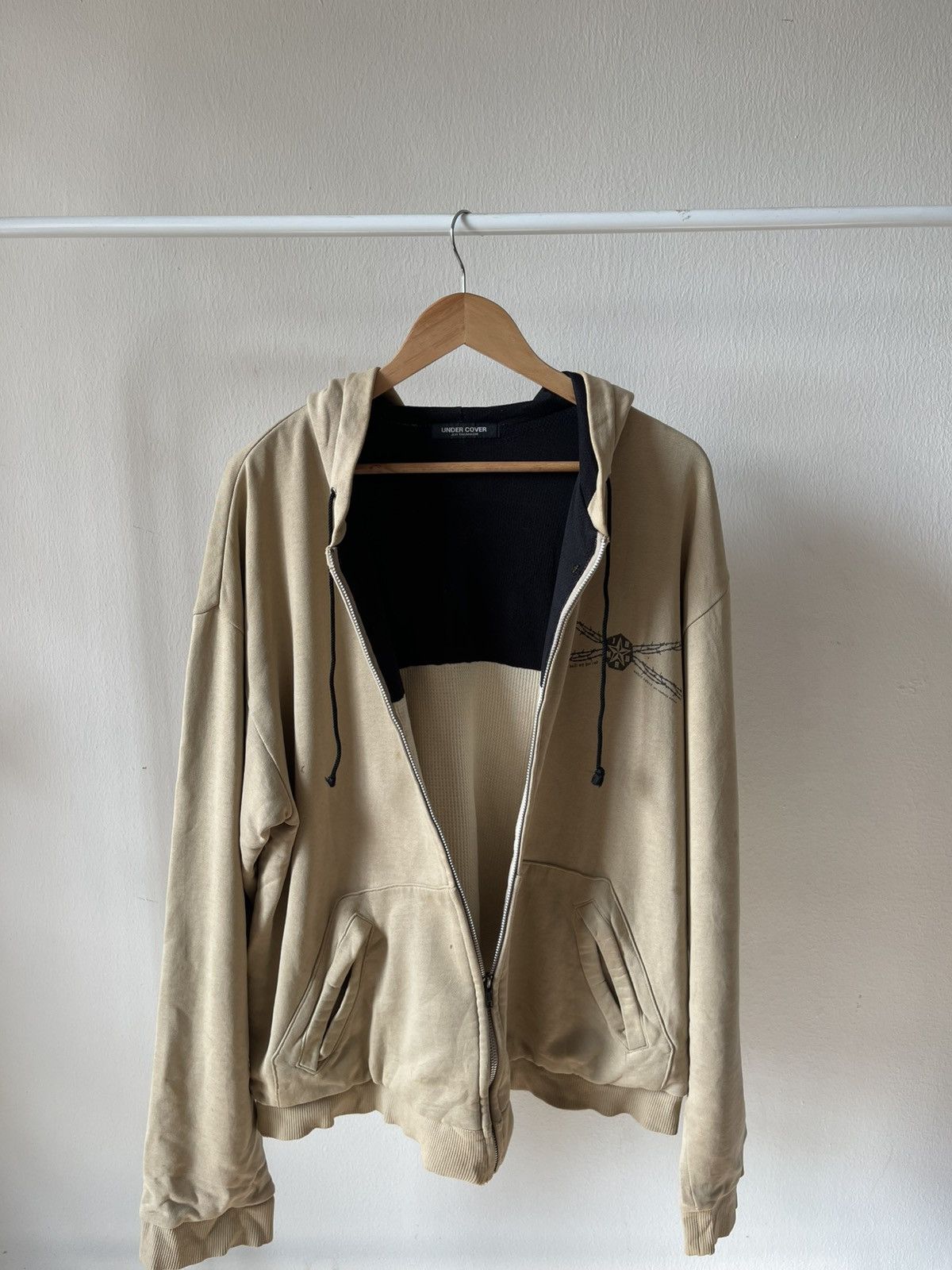 A.F.F.A. × Undercover A/W1996 Undercover 'Jesus Built My Hot Rod' Thermal Hoodie Size US XL / EU 56 / 4 - 10 Thumbnail