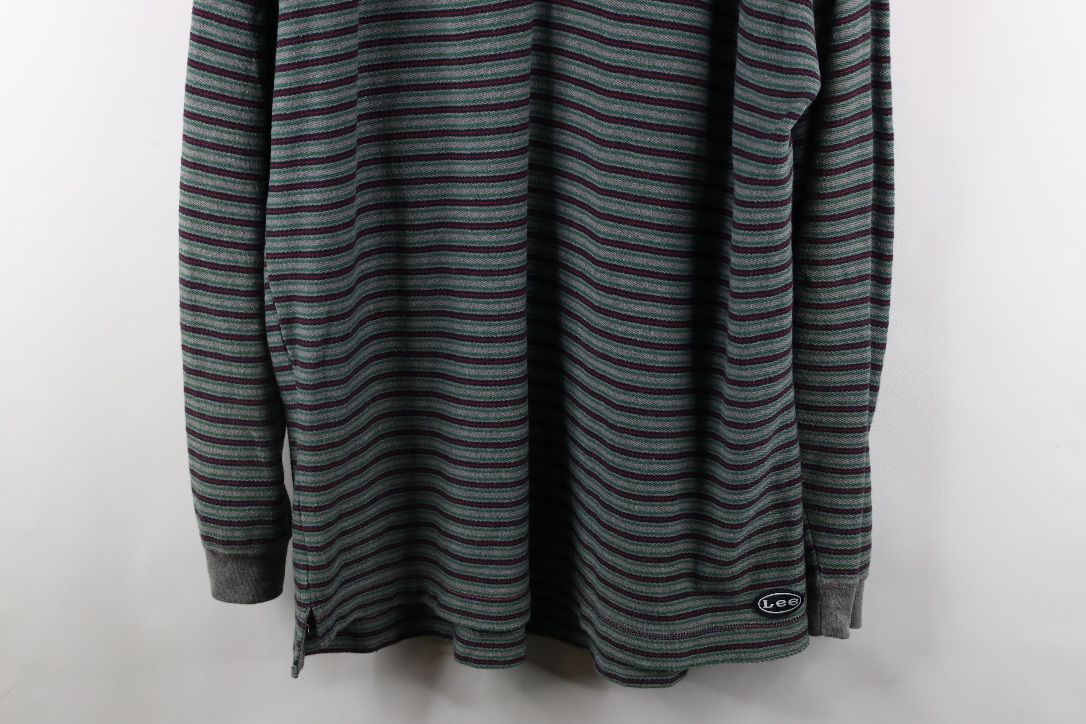 Lee × Vintage Vintage 90s Lee Riveted Knit Long Sleeve Henley T-Shirt Size US L / EU 52-54 / 3 - 3 Thumbnail