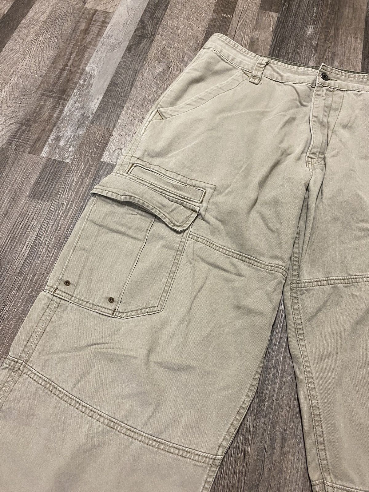 Levi's Y2K Levi’s Baggy Silver tab Trooper Cargos Cream Khaki Size US 36 / EU 52 - 4 Thumbnail