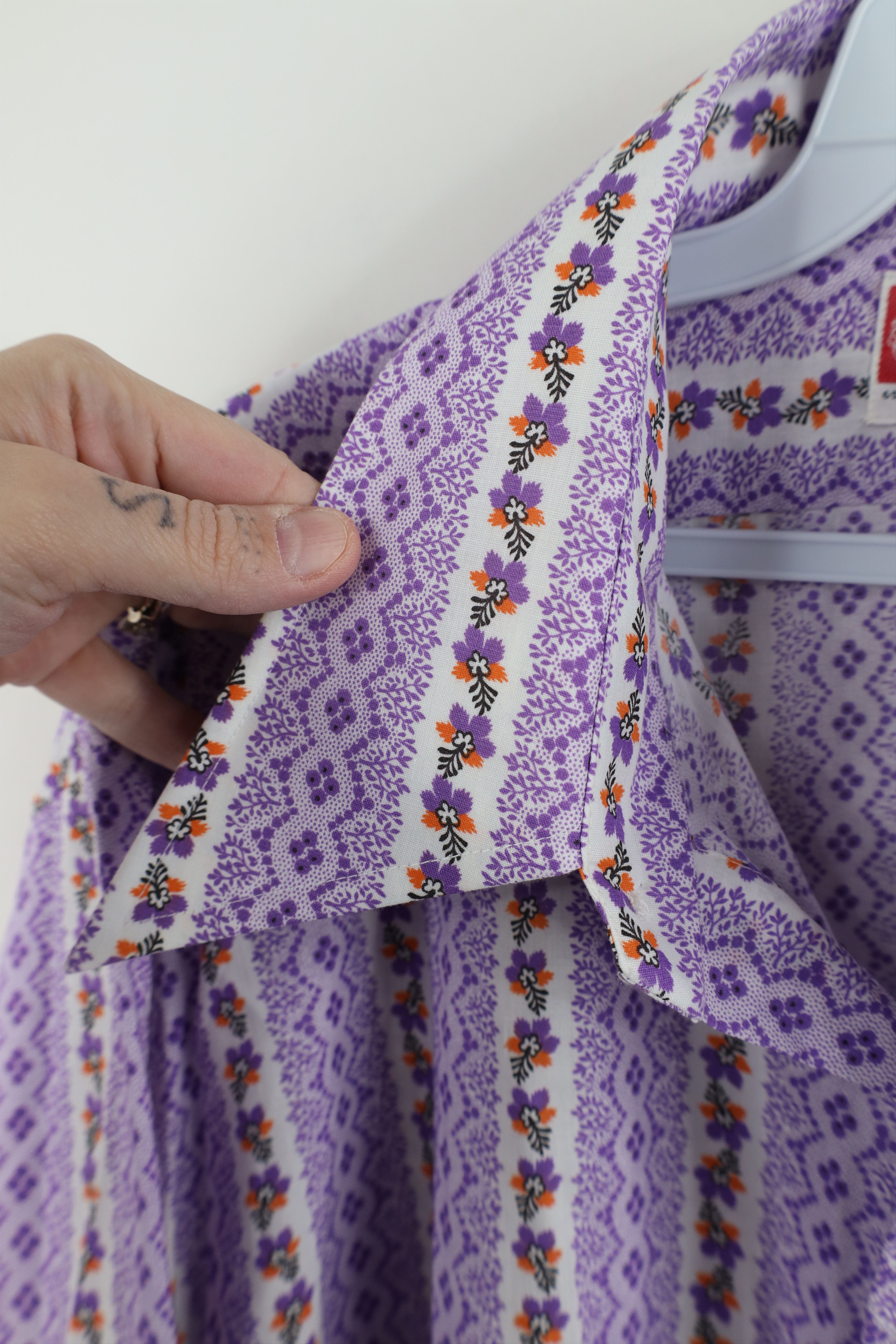 Vintage Vintage 60s 70s Macys Flower Disco Collared Button Shirt Size US L / EU 52-54 / 3 - 8 Thumbnail