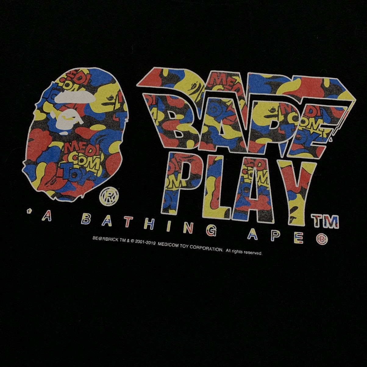 Bape Bape Large Bearbrick Medicom Play Black Tee A Bathing 2019 Size US L / EU 52-54 / 3 - 3 Thumbnail