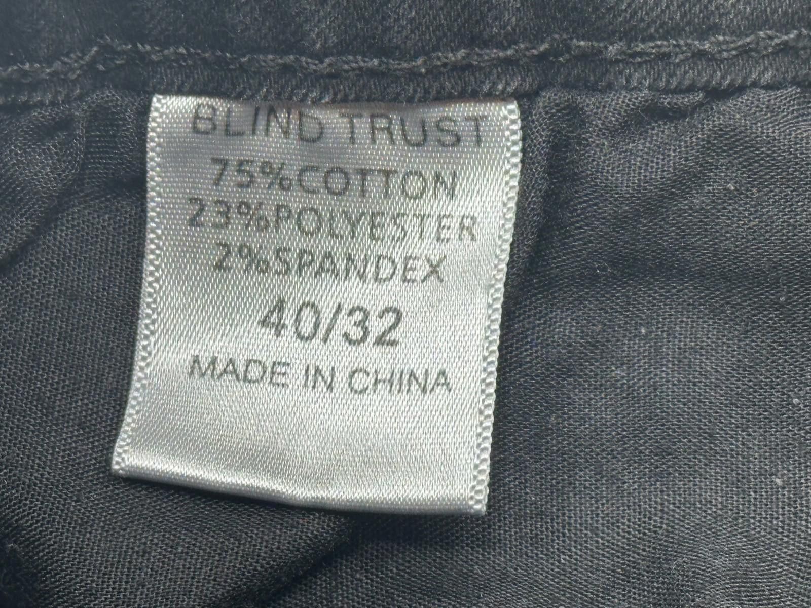 Other Blind Trust Straight Leg Denim Jeans Black Men's 40/32 Size US 40 / EU 56 - 7 Thumbnail