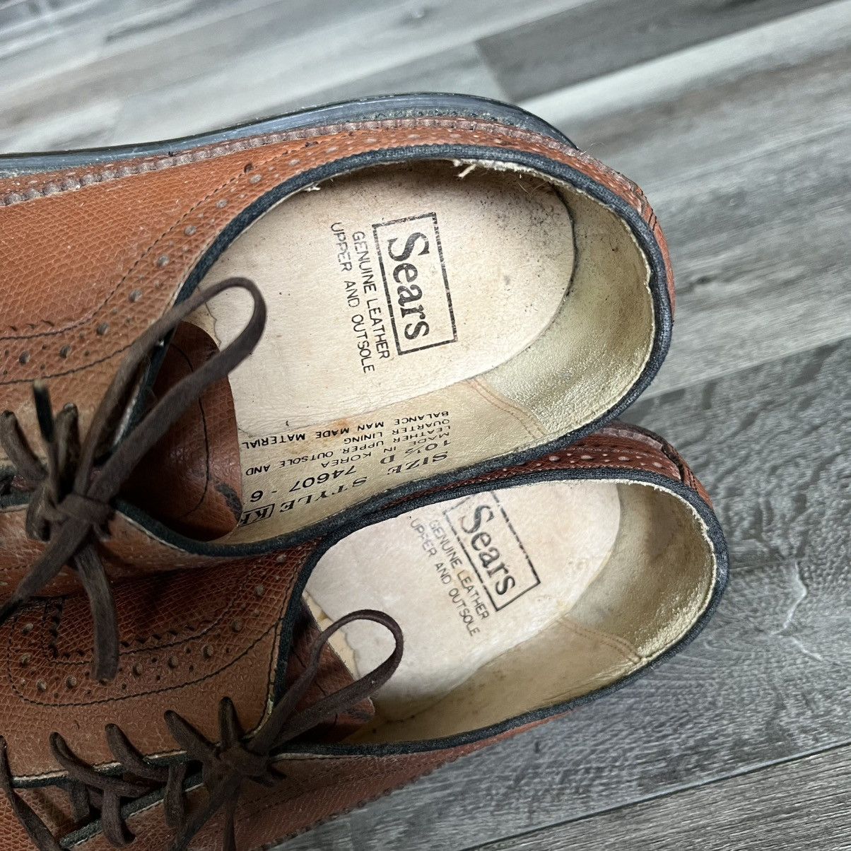 Vintage Vintage 1960s Sears Derby Wingtip Brogue Leather Loafers Size US 10.5 / EU 43-44 - 5 Thumbnail