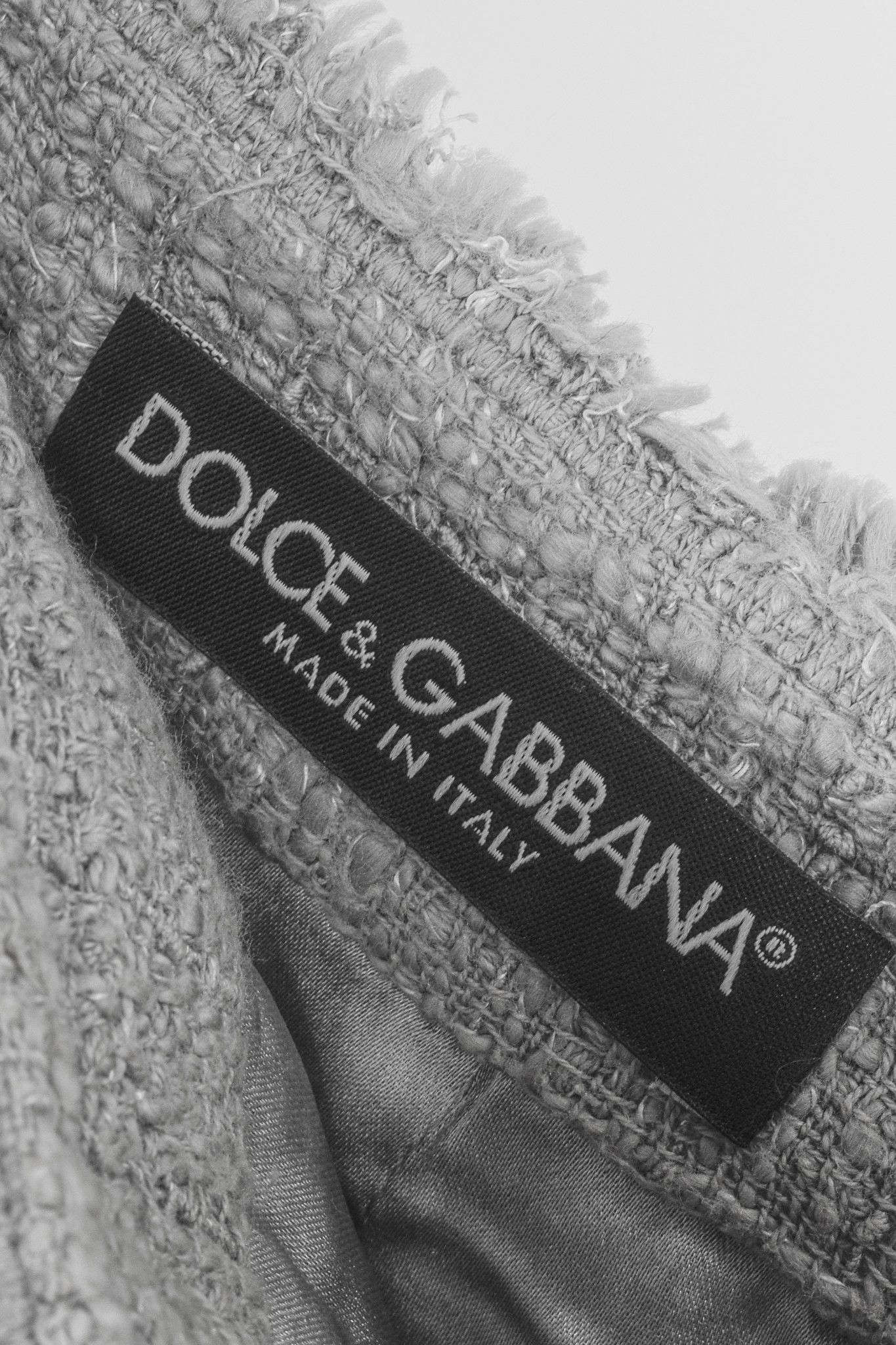 Dolce & Gabbana Dolce and Gabbana Grey Tweed Pencil Skirt Size 30" / US 8 / IT 44 - 4 Thumbnail