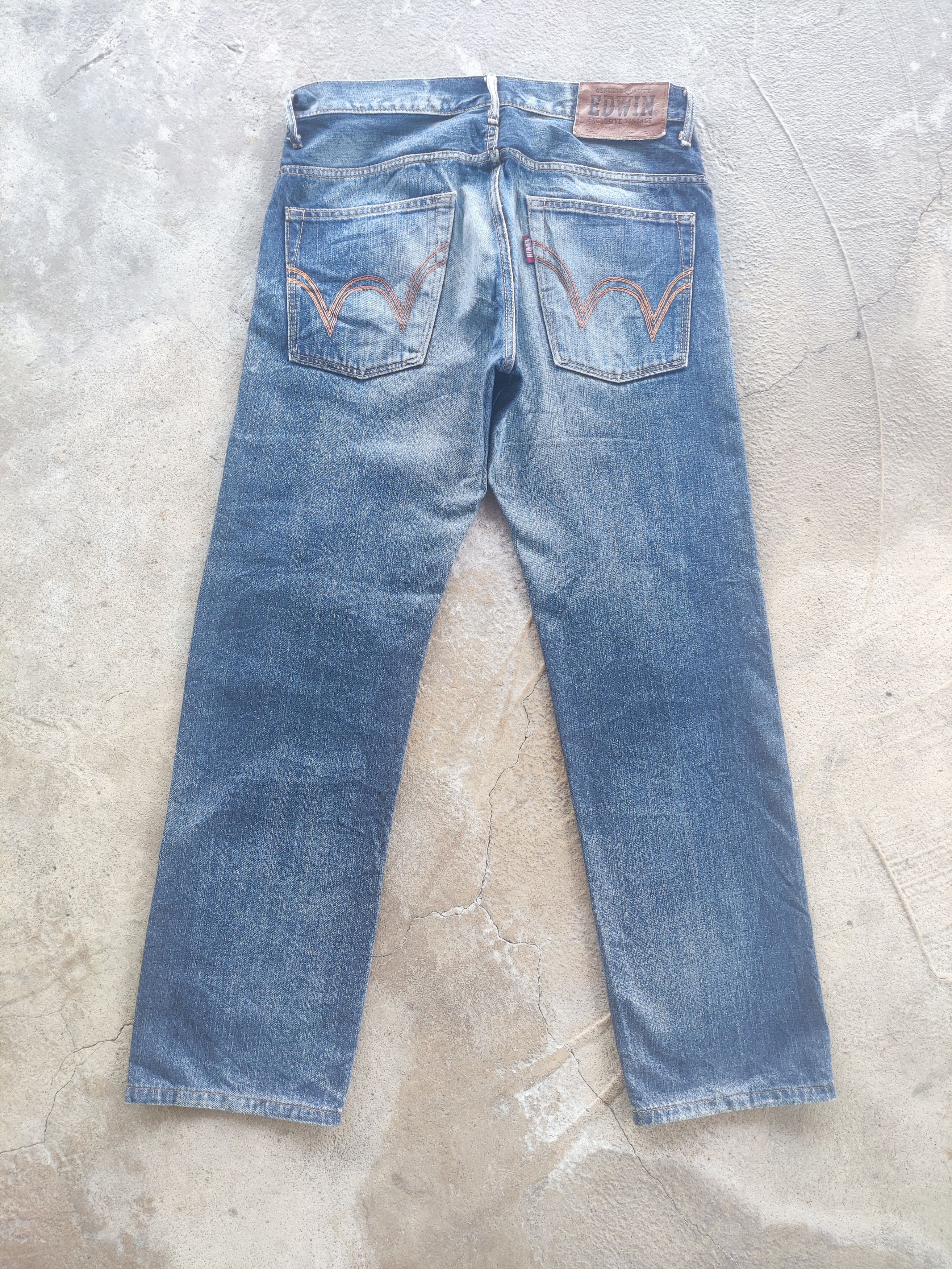 Edwin Vintage Edwin Distressed Faded Denim Pants Size US 35 - 9 Thumbnail