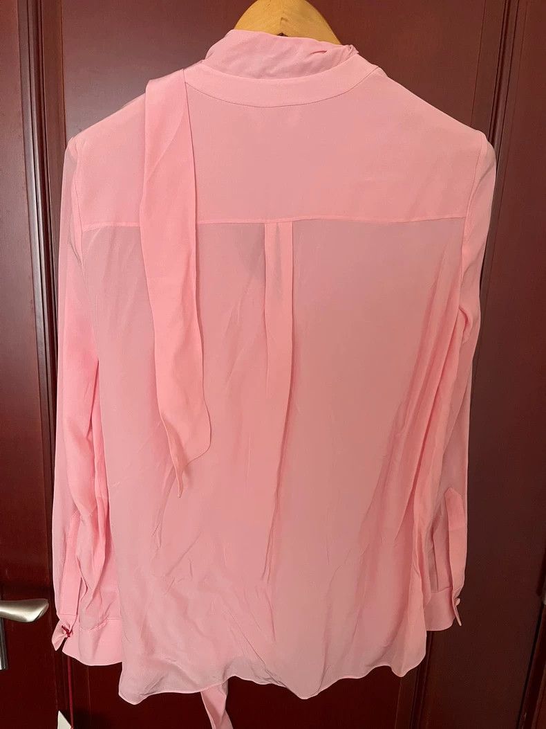 Alexander McQueen Alexander McQUEEN size 42 Pink silk ribbon shirt 2505-Next Size L / US 10 / IT 46 - 2 Thumbnail