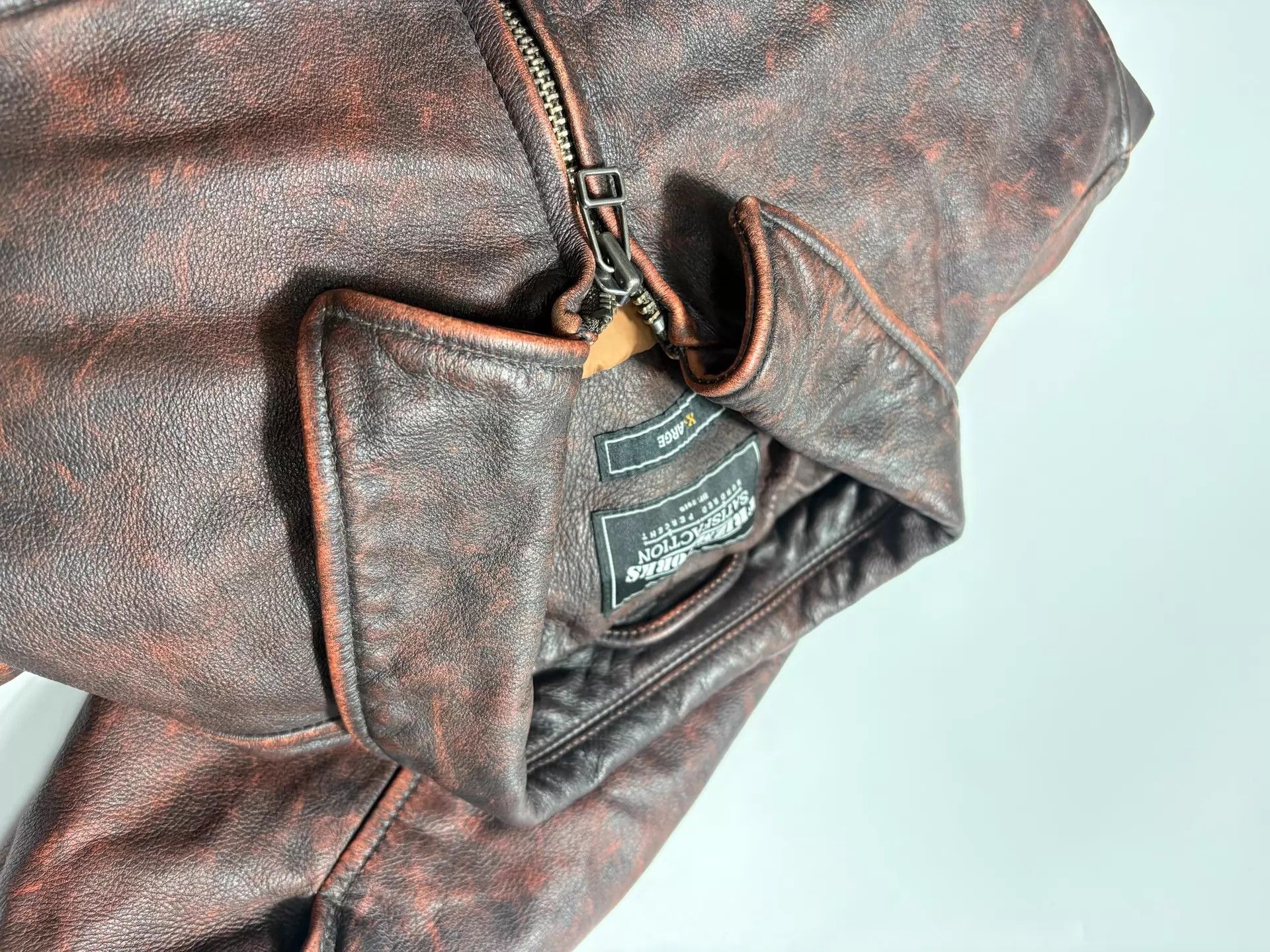 Other Prizm Works Distressed Leather Jacket L Archive Size US L / EU 52-54 / 3 - 3 Thumbnail