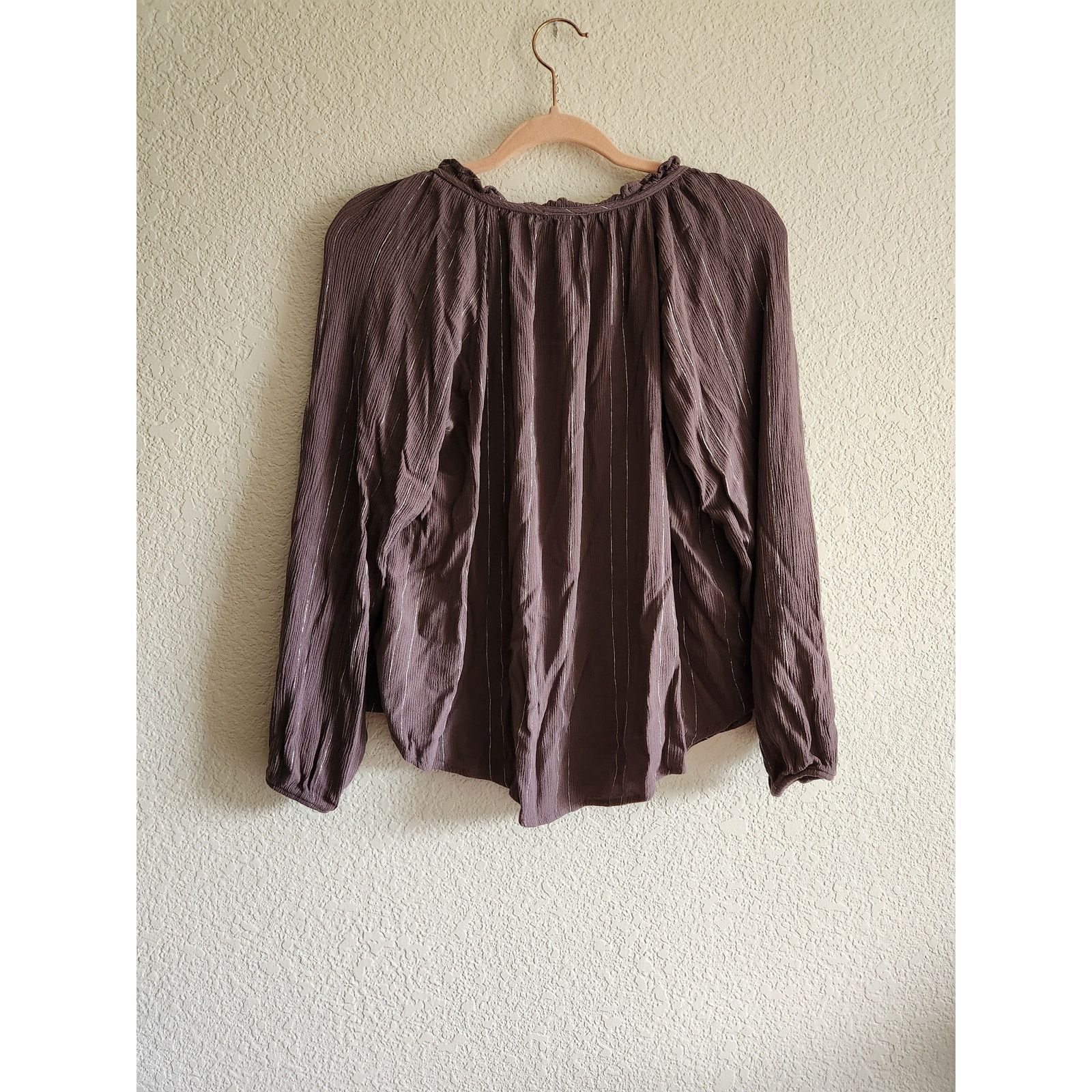 Other Torrid Ruffled Collar Long Sleeve Blouse 0 Plus Size Size XS / US 0-2 / IT 36-38 - 2 Thumbnail