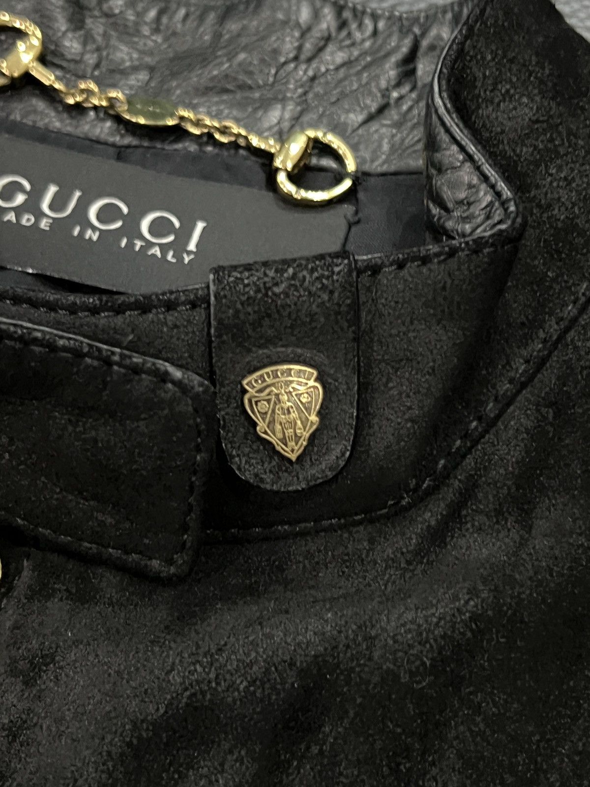 Gucci Gucci by Tom Ford 2000s Paneled Leather Biker Jacket Size US S / EU 44-46 / 1 - 12 Thumbnail