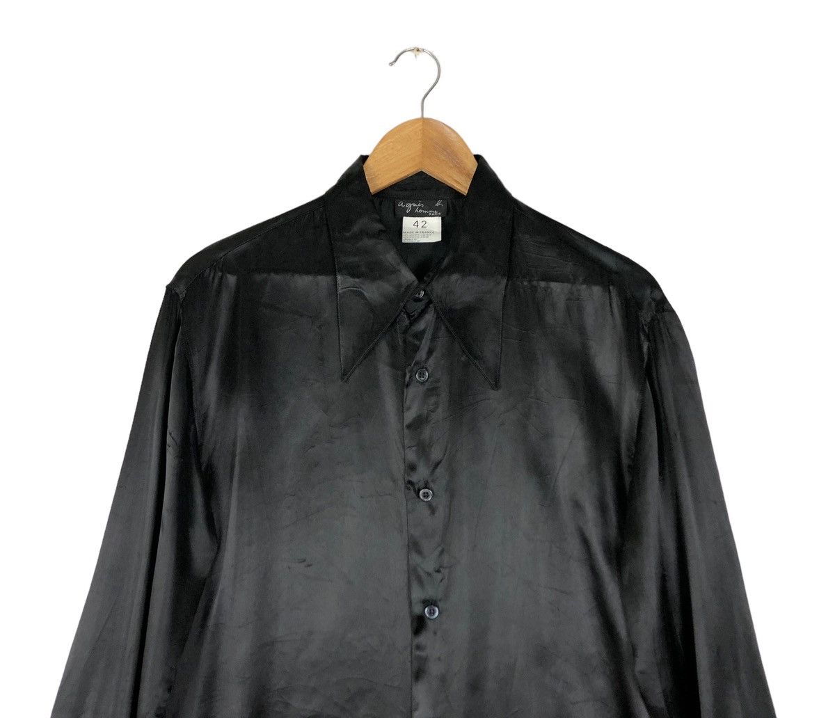 Vintage × agnes b. Rayon Agnes B Black Button Ups Shirt Size US XS / EU 42 / 0 - 3 Thumbnail