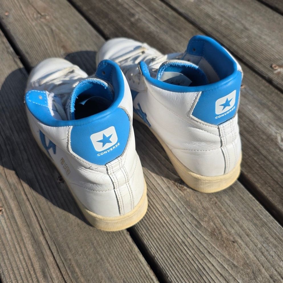 Converse Converse Pro Leather Hi "White Coast Blue (UNC)" Size US 9 / IT 39 - 5 Thumbnail
