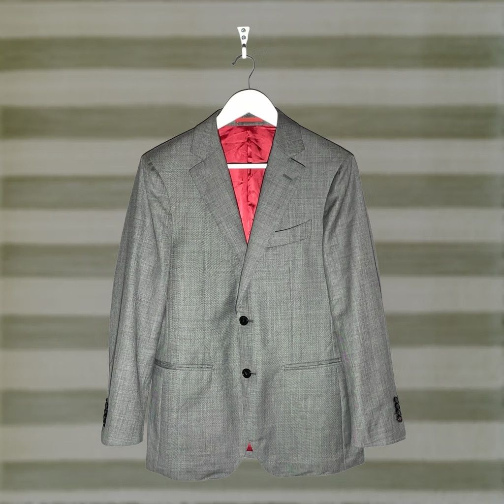 Suitsupply Suitsupply Blazer Single-Breasted Wool Gray 36 Men Regular Jacket Coat Business Casual 2 Piece de City Classic Designer Mens Size 36R - 1 Thumbnail