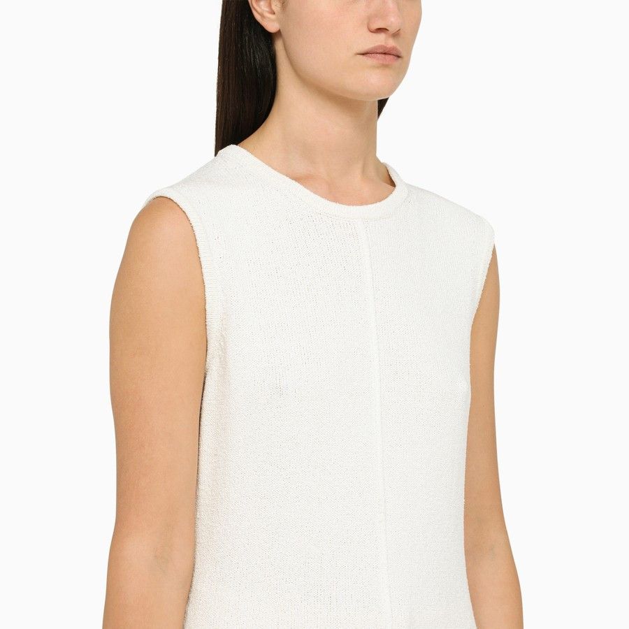 Loulou de Saison o1d2blof0824 Top With Fringes in White Size M / US 6-8 / IT 42-44 - 4 Thumbnail