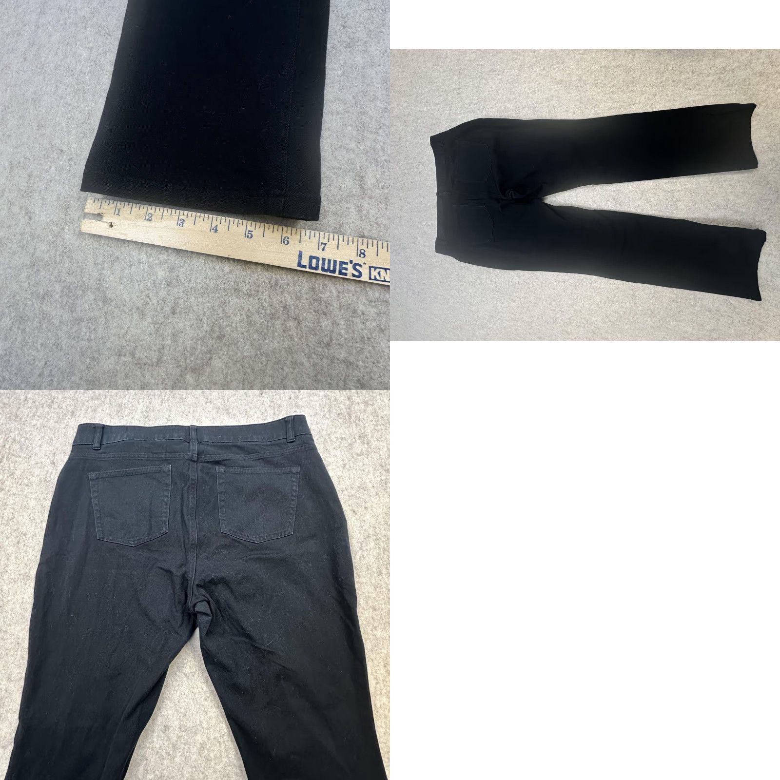 Chaps Chaps Jeans Womens 14 Black Straight Leg 5 Pocket Denim Casual Classic Fit Size 36" / US 14 / IT 50 - 8 Thumbnail